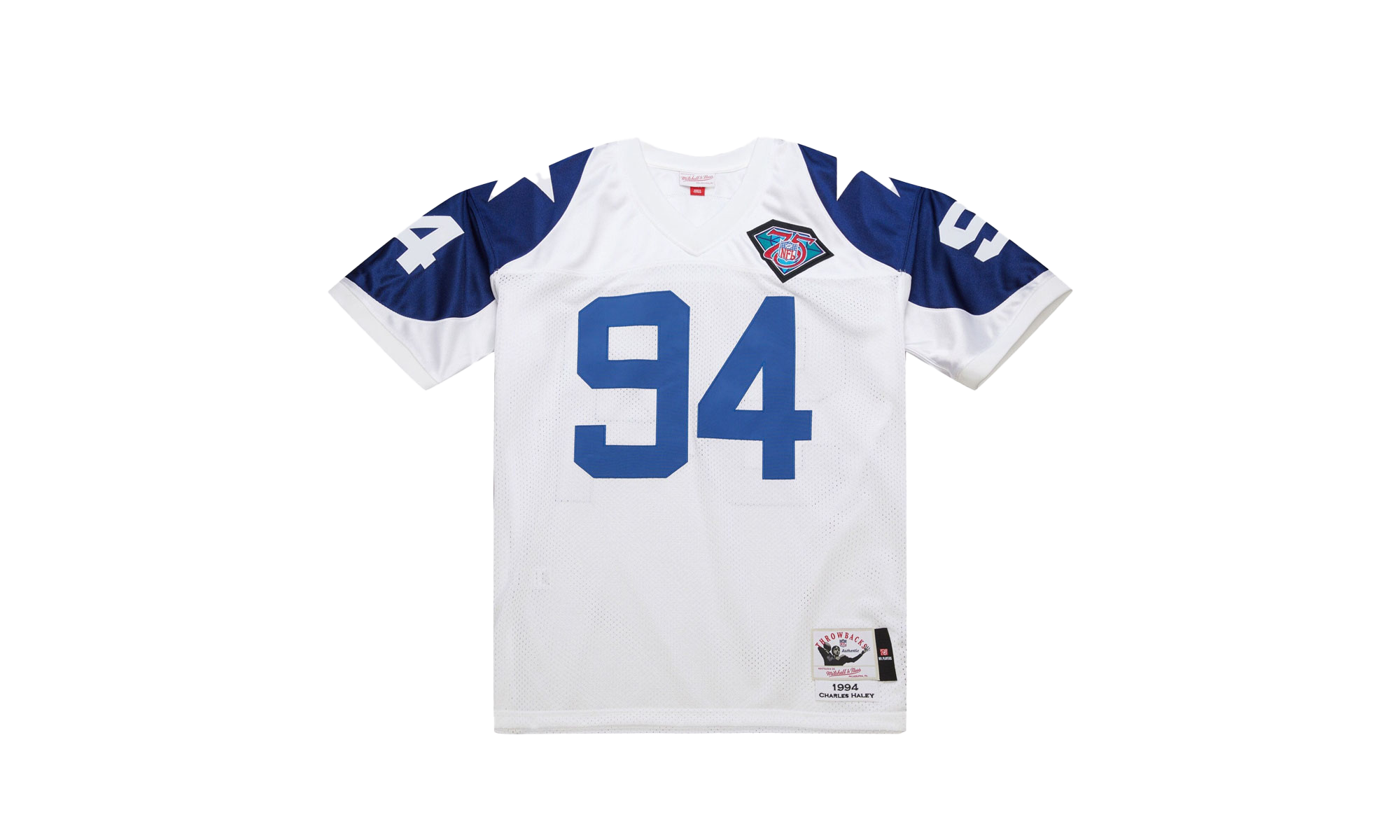 NFL JERSEY BLANC COWBOYS 1994 CHARLES HALEY "COWBOYS" JY8649 DCOWHIT