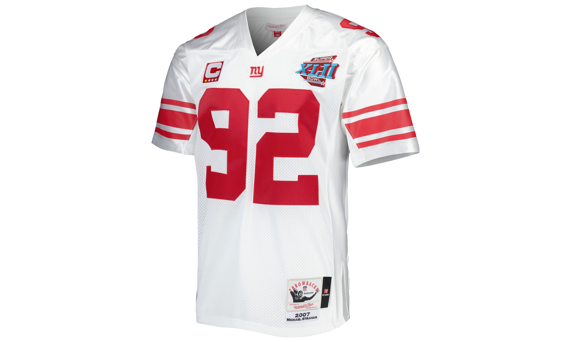 NFL MAILLOT BLANC NY GIANTS 2007 MICHAEL STRAHAN "New York Giants" AJY65064 NYG07MSTWHIT