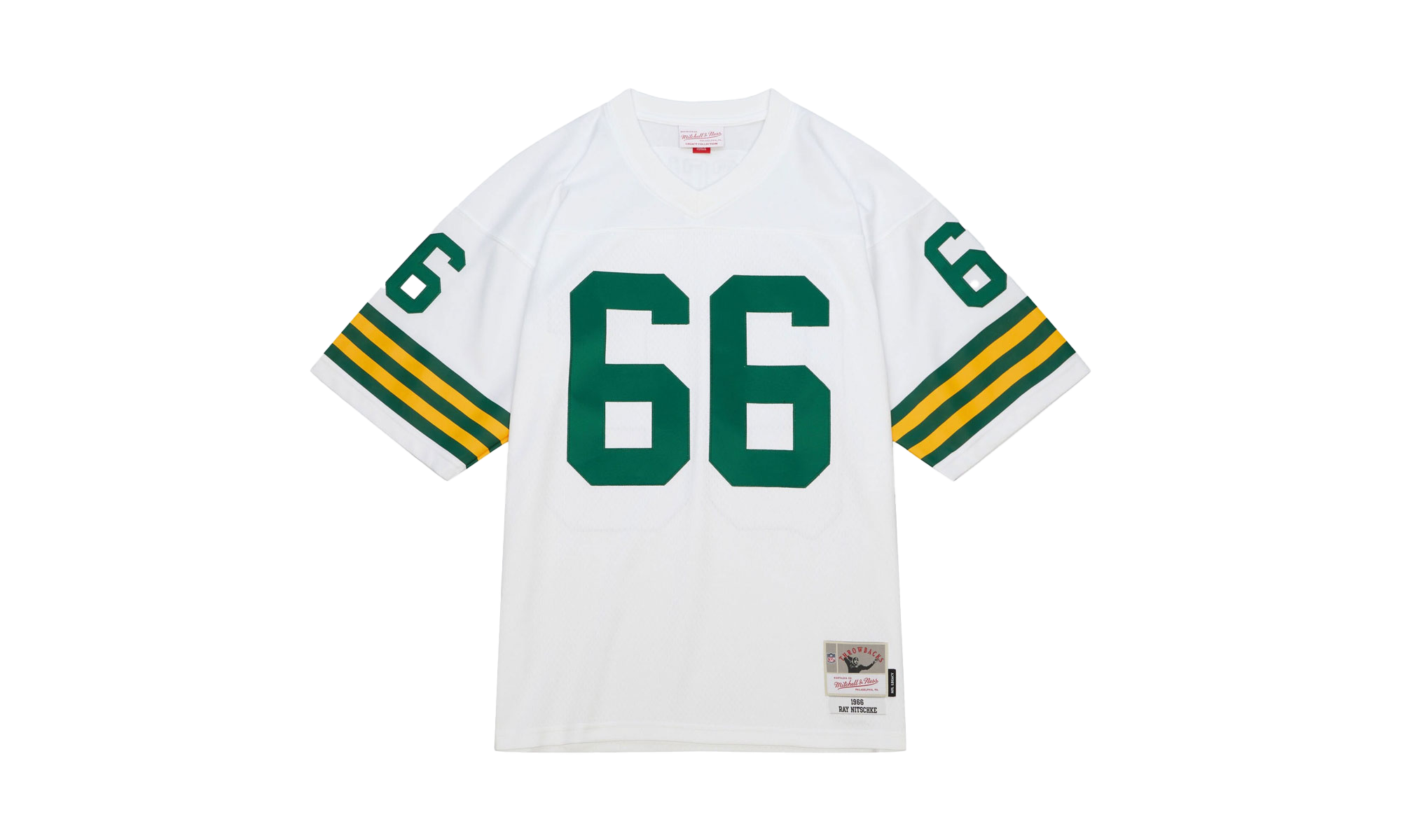 NFL JERSEY BLANC PACKERS 1966 RAY NITSCHKE "PACKERS" LGJY6352 GBP66RNIWHIT