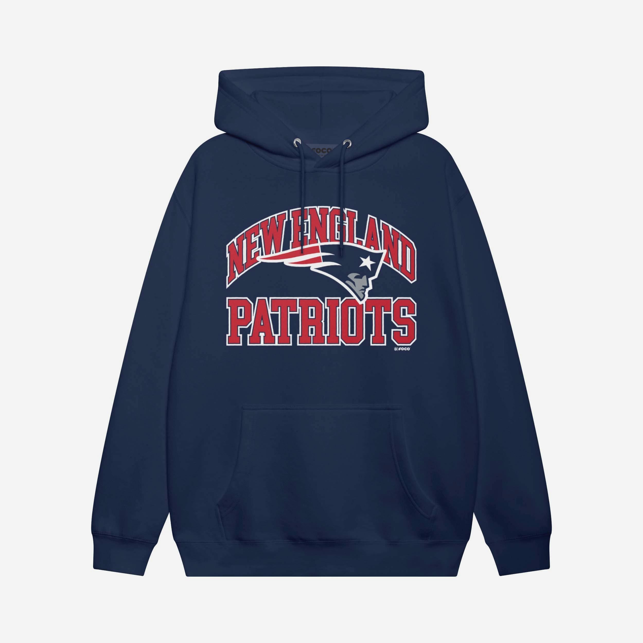 New England Patriots Sweat à capuche avec mot-symbole arqué