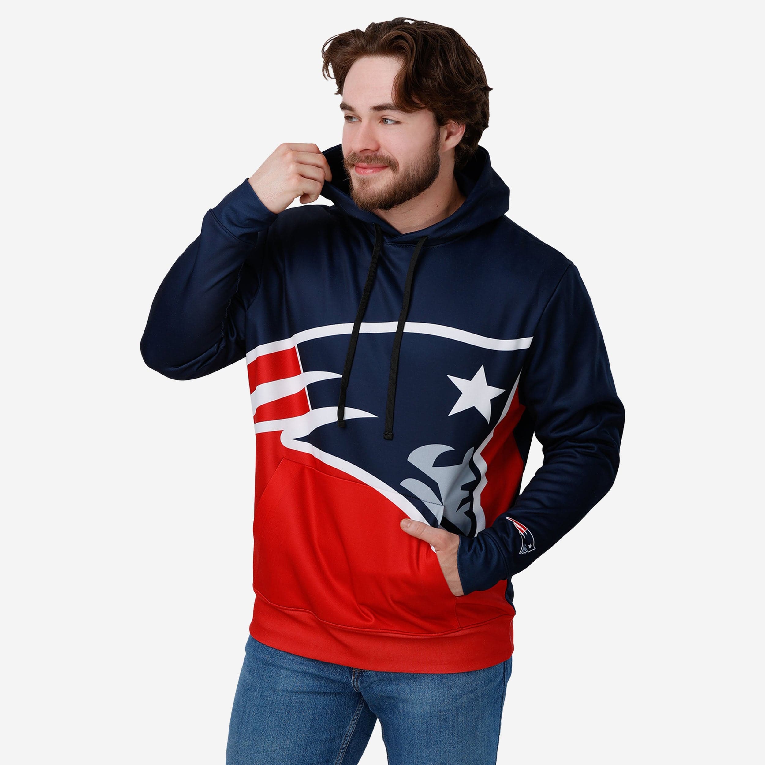 Sweat à capuche New England Patriots avec logo en gras