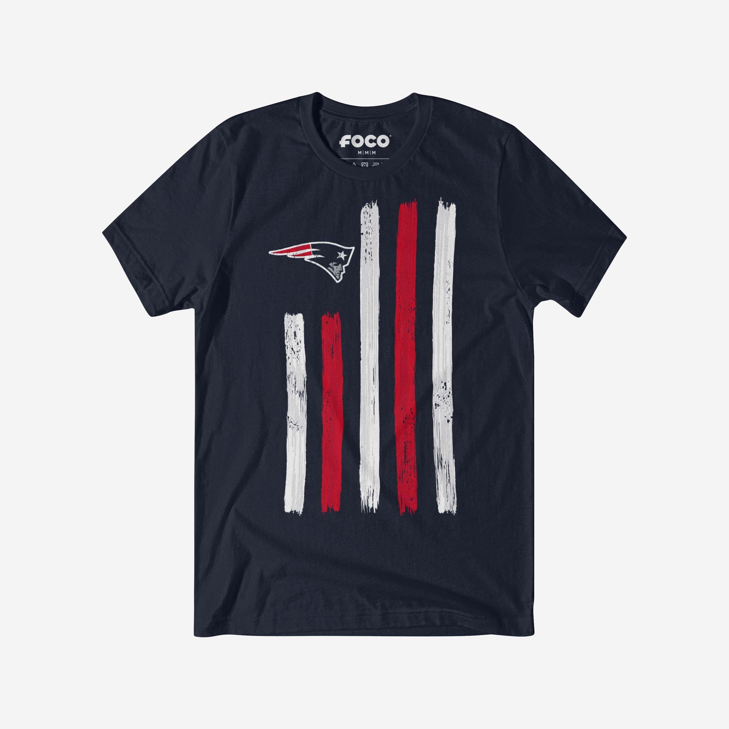 New England Patriots T-shirt drapeau coup de pinceau