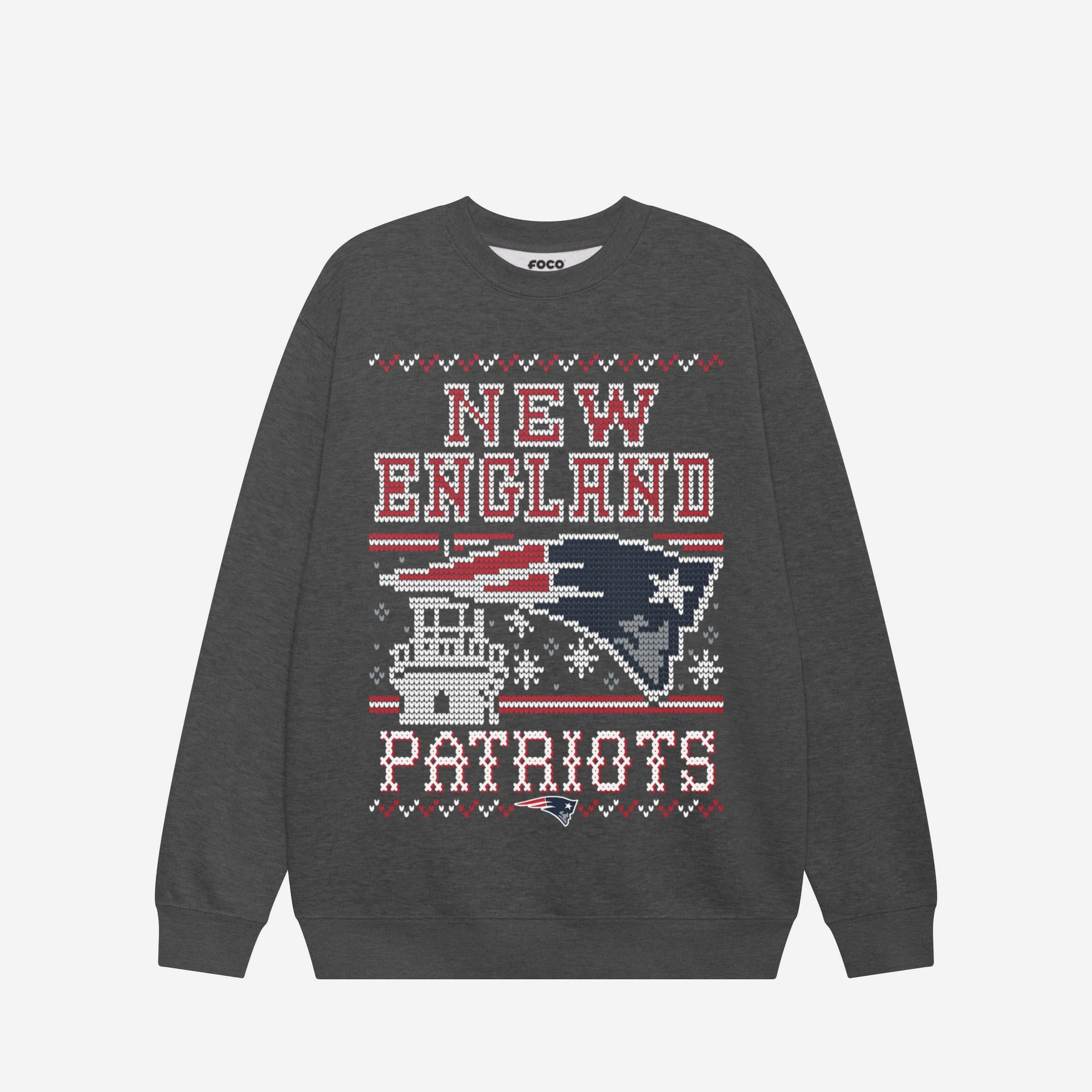 New England Patriots Sweat-shirt à col rond des fêtes
