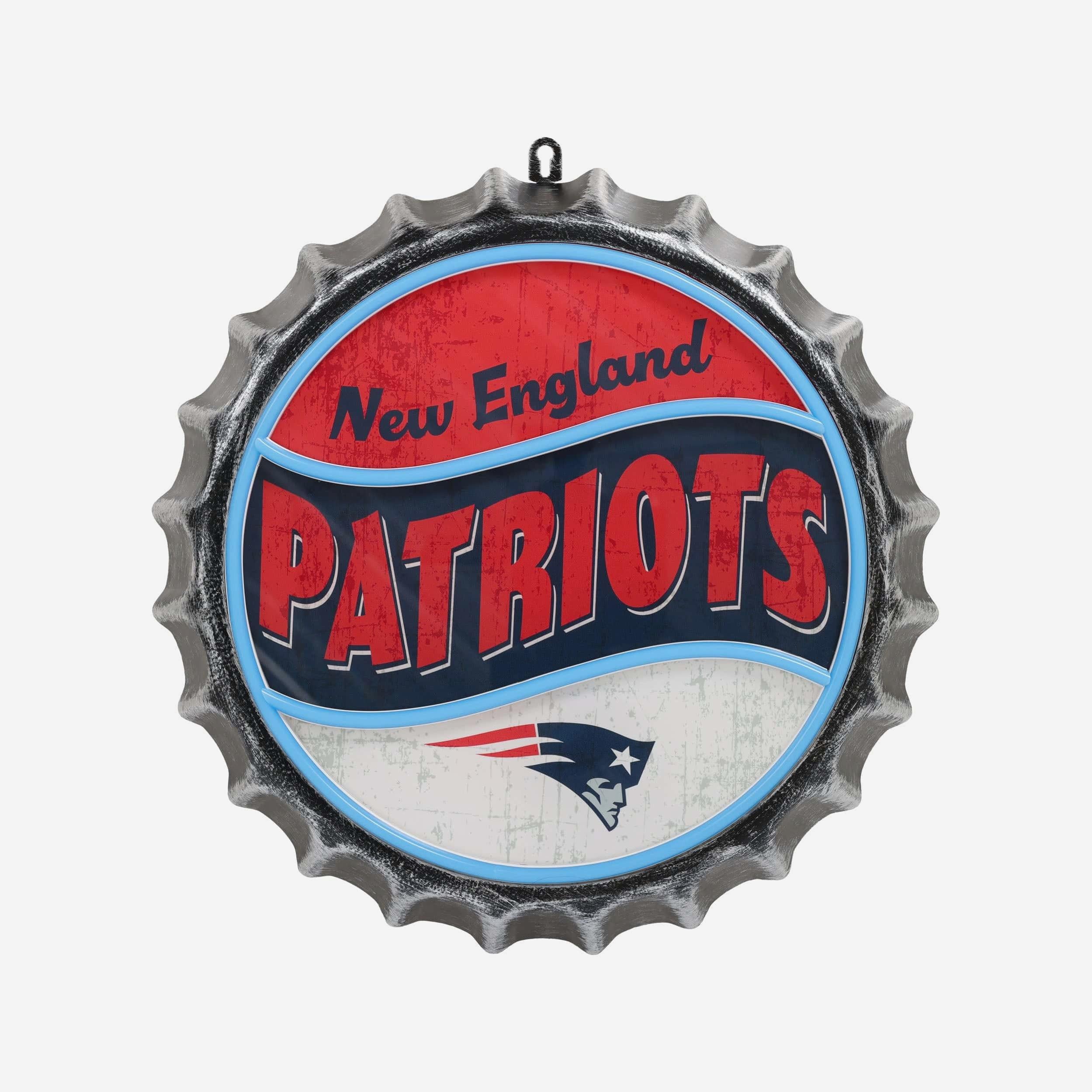 New England Patriots Panneau mural rétroéclairé au néon LED pour bouchon de bouteille