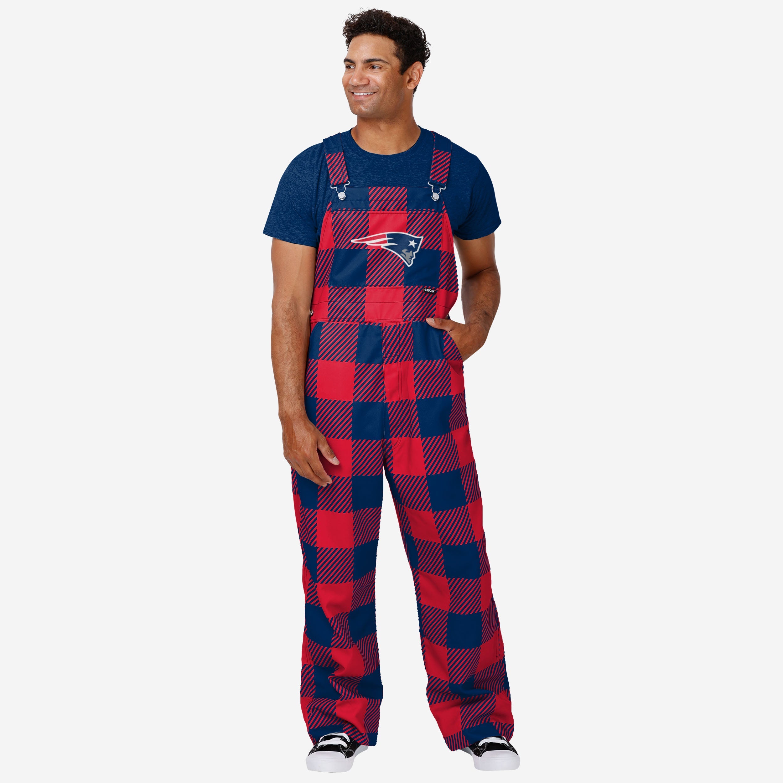 New England Patriots Salopette à carreaux pour hommes