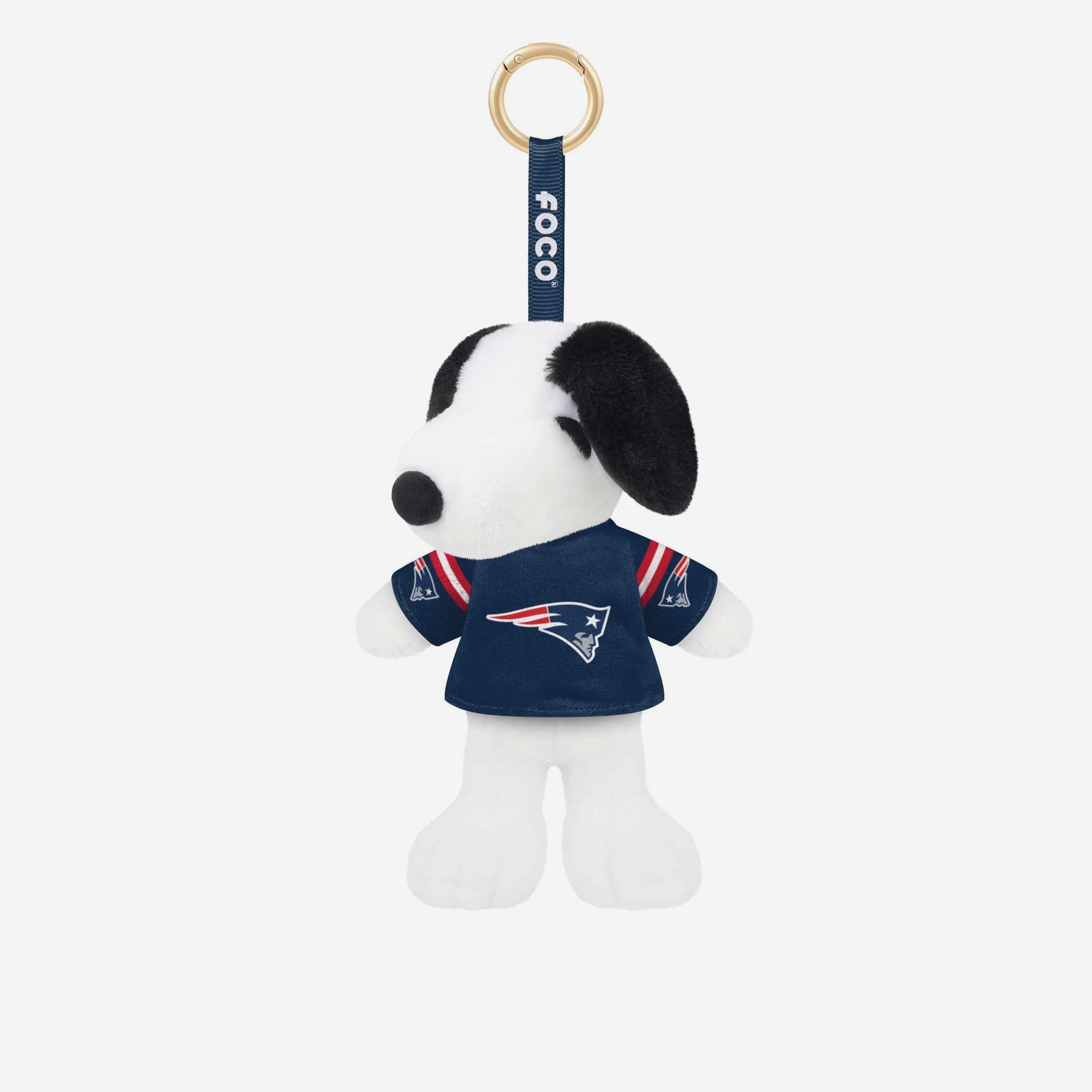 New England Patriots Porte-clés en peluche Snoopy Peanuts avec breloque pour sac