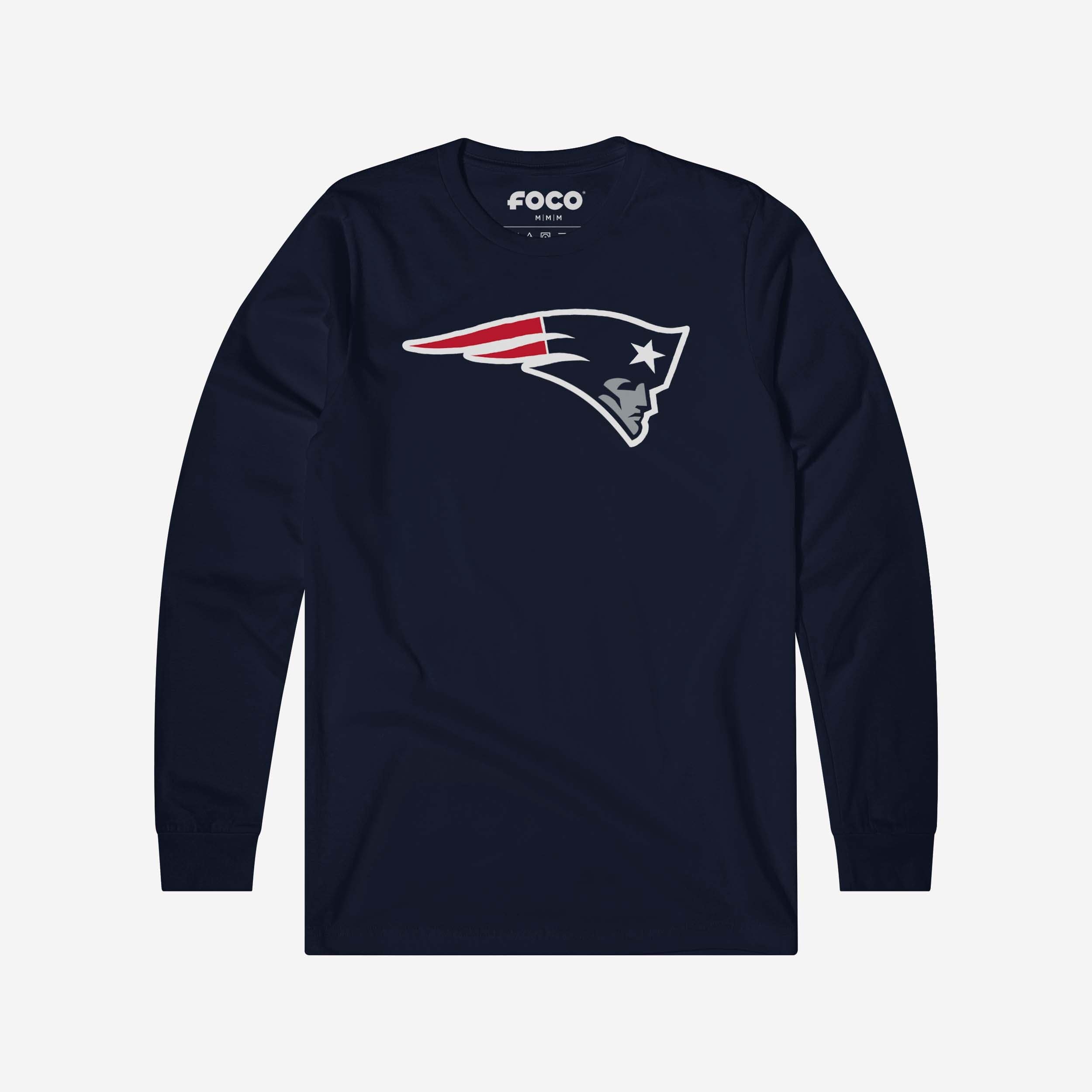 New England Patriots T-shirt à manches longues avec logo principal