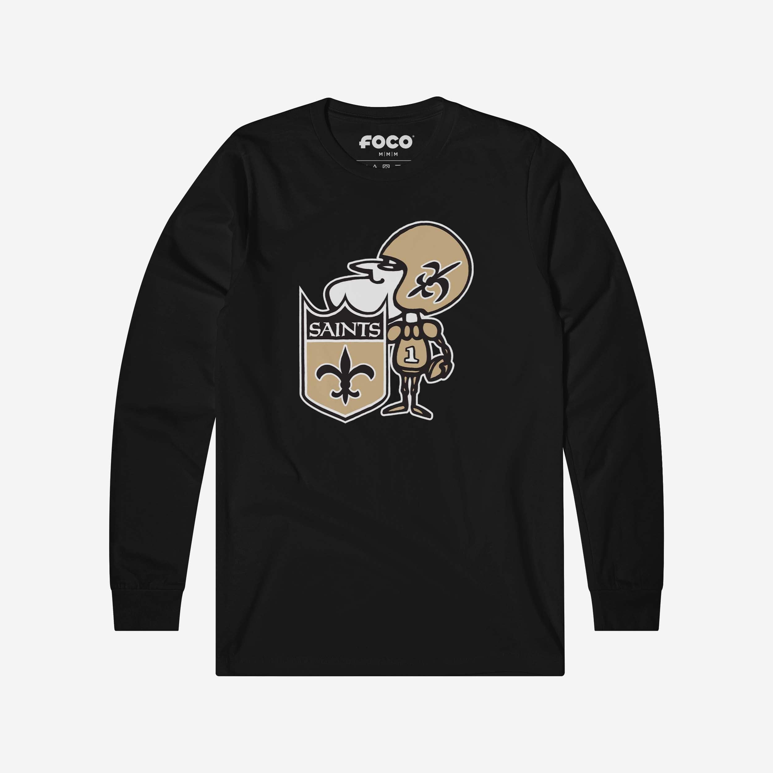 New Orleans Saints 1967 T-shirt à manches longues avec logo rétro