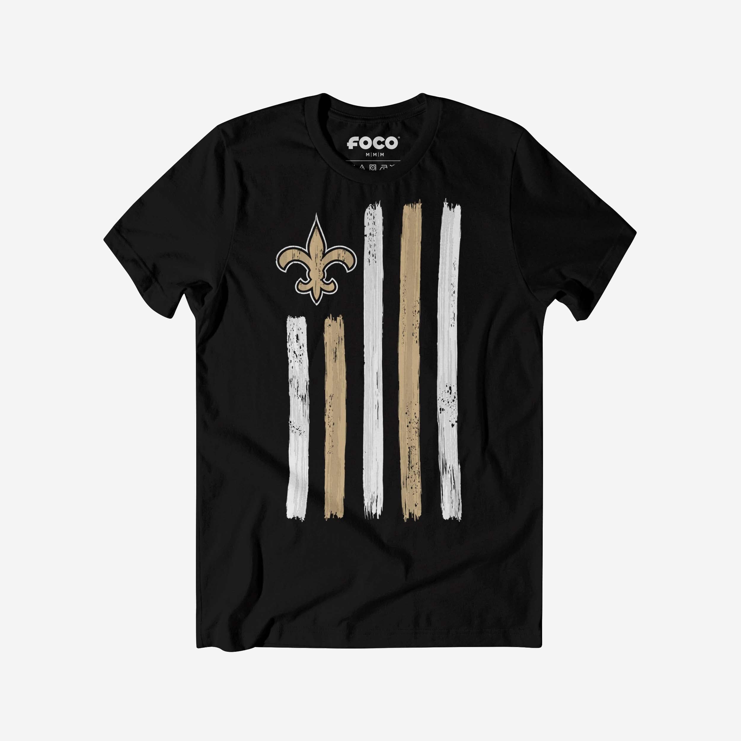 New Orleans Saints T-shirt drapeau coup de pinceau