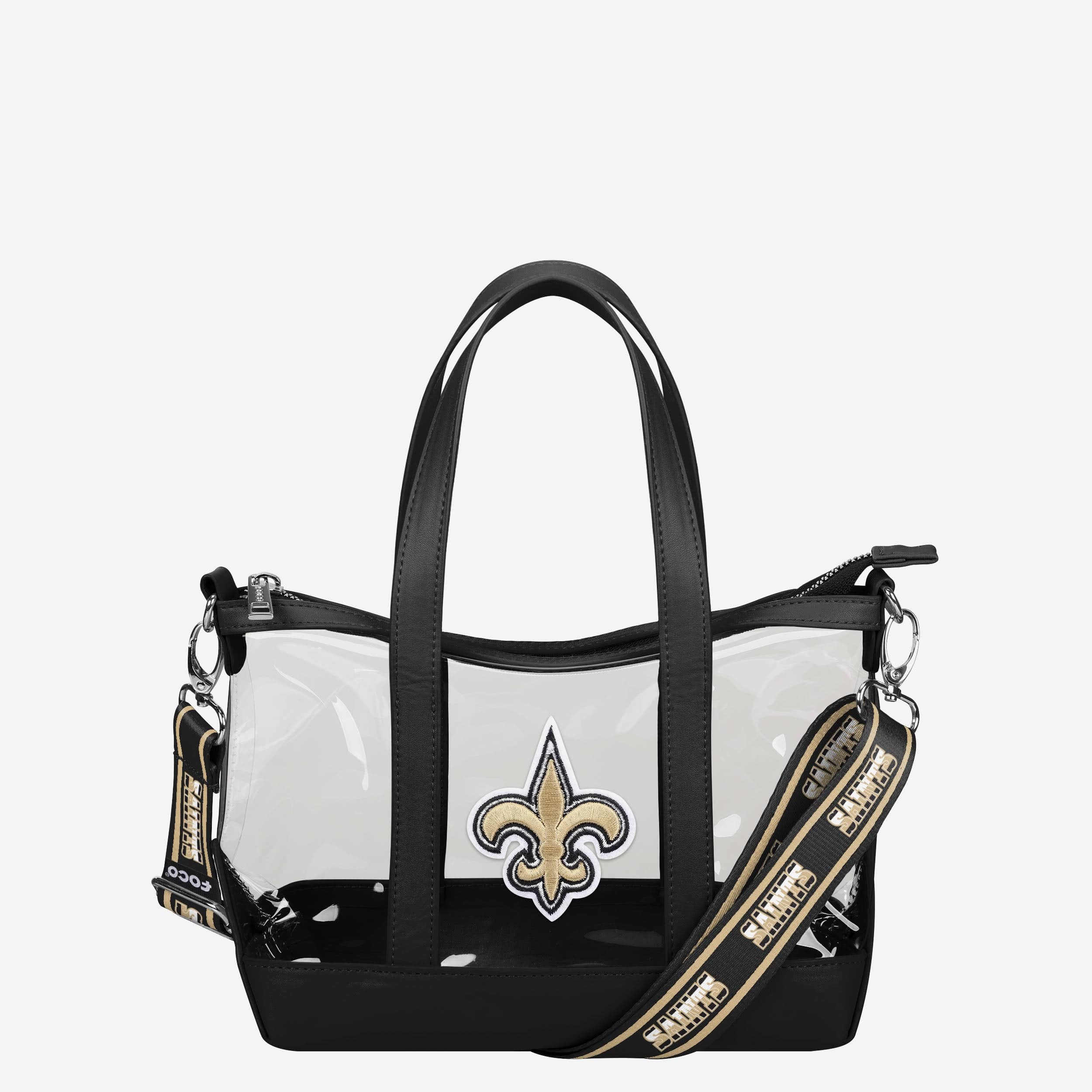 New Orleans Saints Mini sac fourre-tout transparent à bandoulière