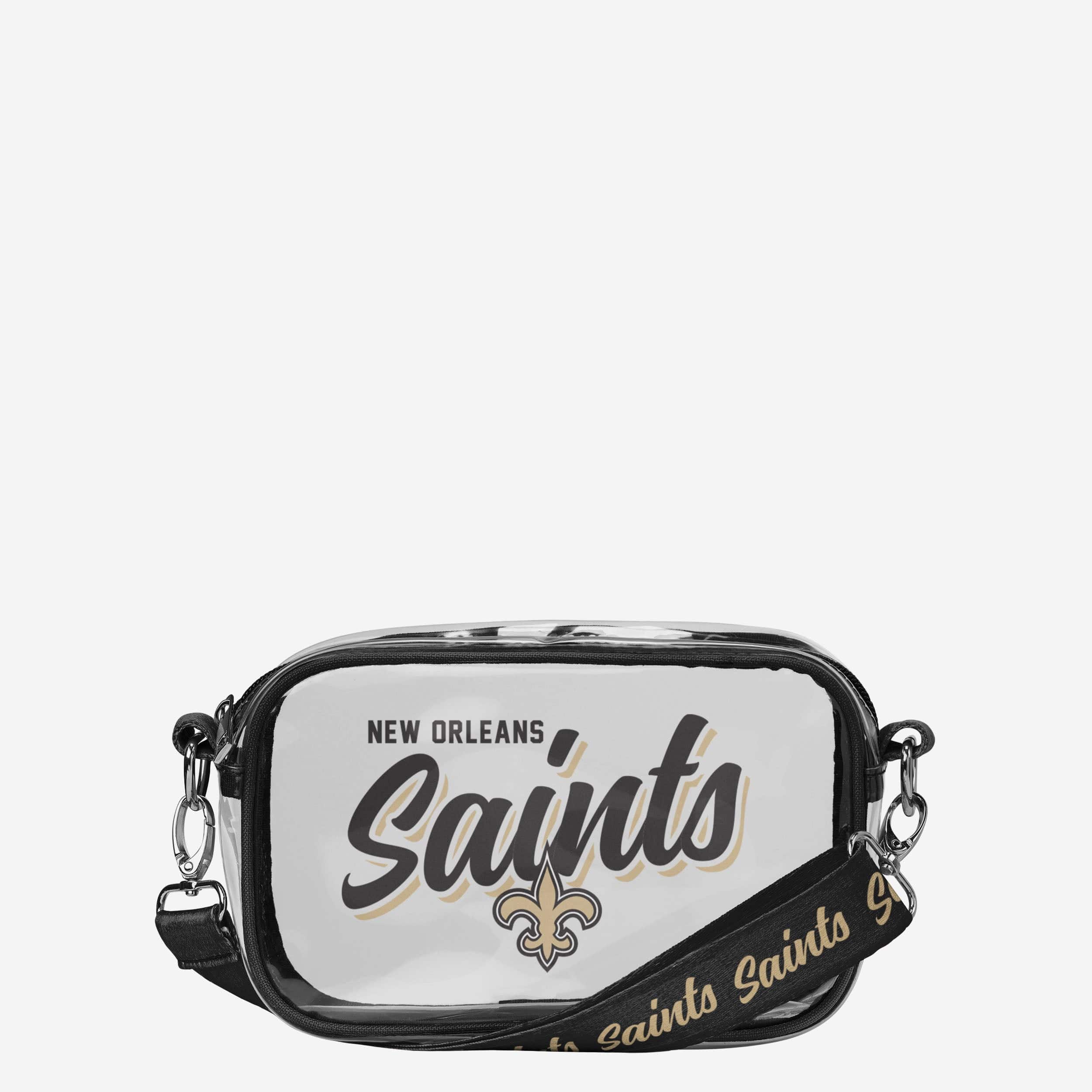 New Orleans Saints Sac à bandoulière transparent Monty Script
