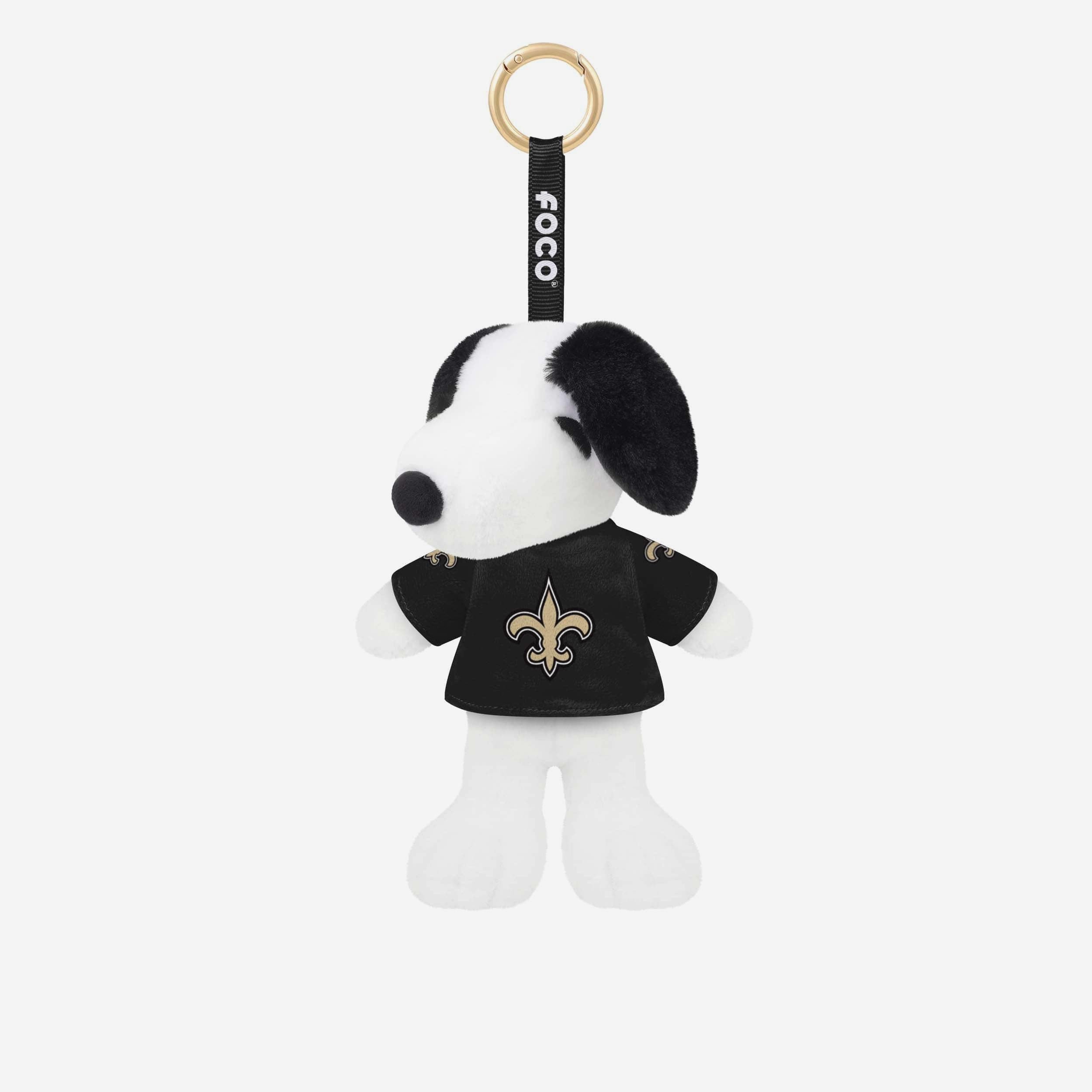 New Orleans Saints Porte-clés en peluche Snoopy Peanuts avec breloque pour sac