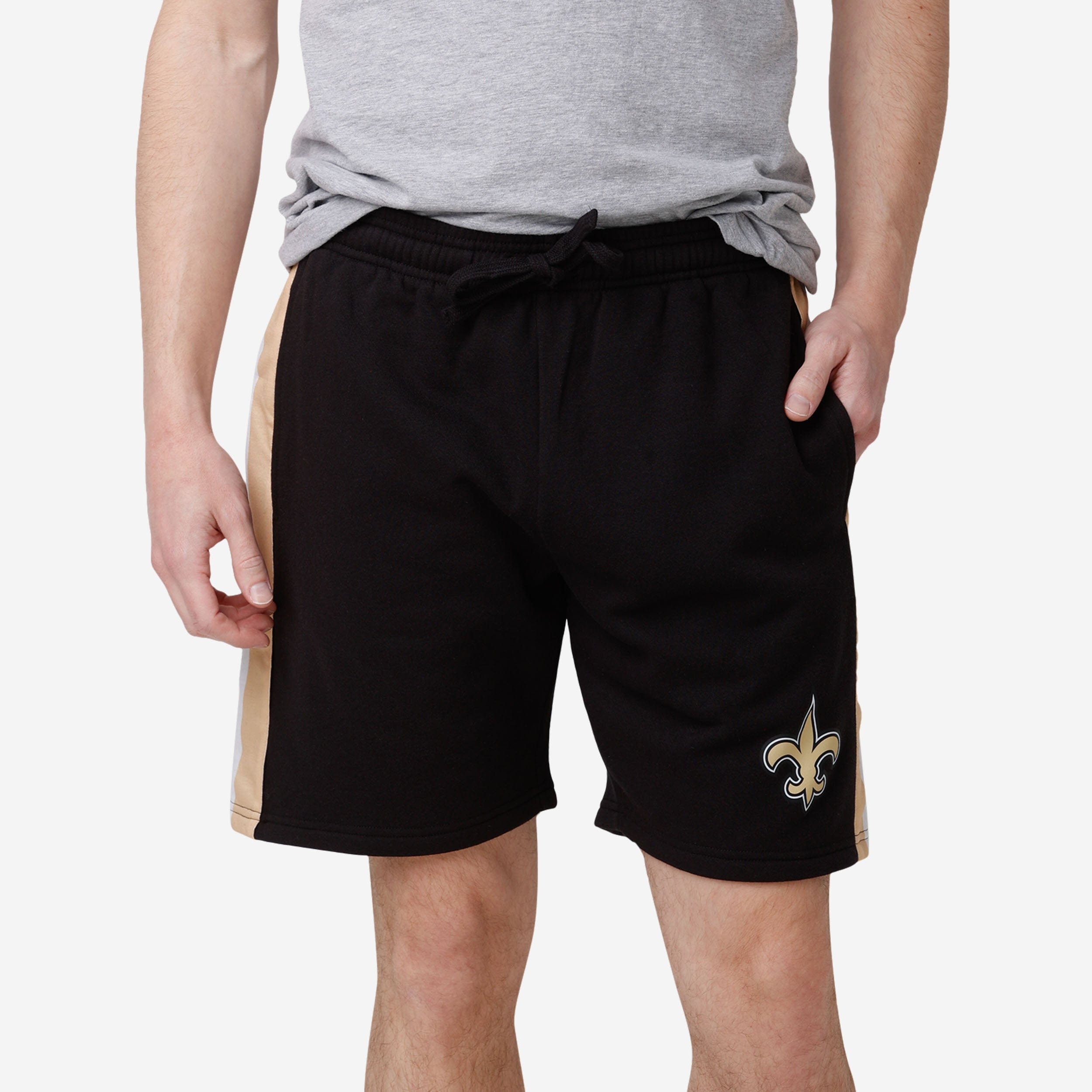 New Orleans Saints Short en polaire à rayures latérales