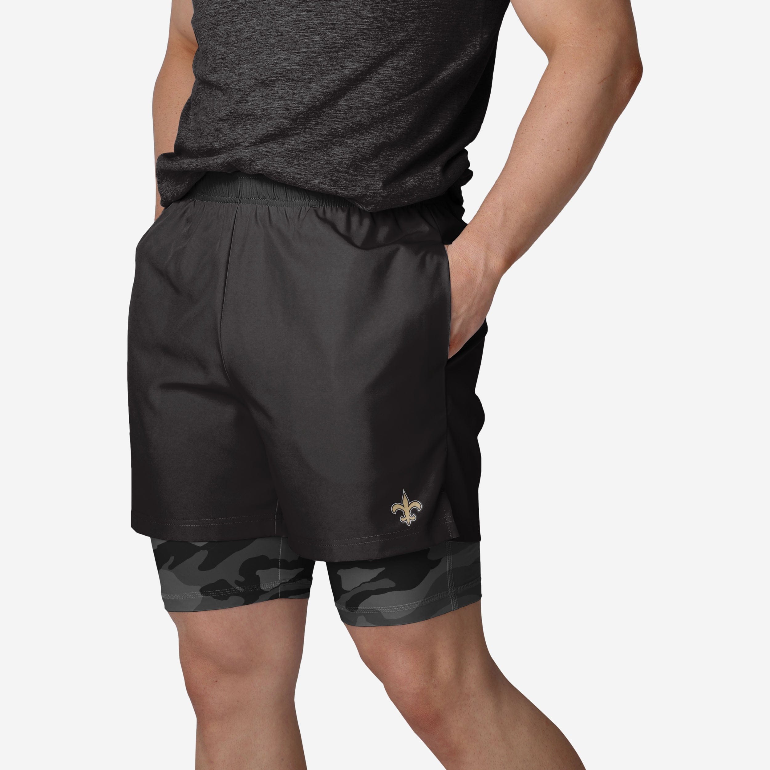 New Orleans Saints Team Color Camo Liner Short