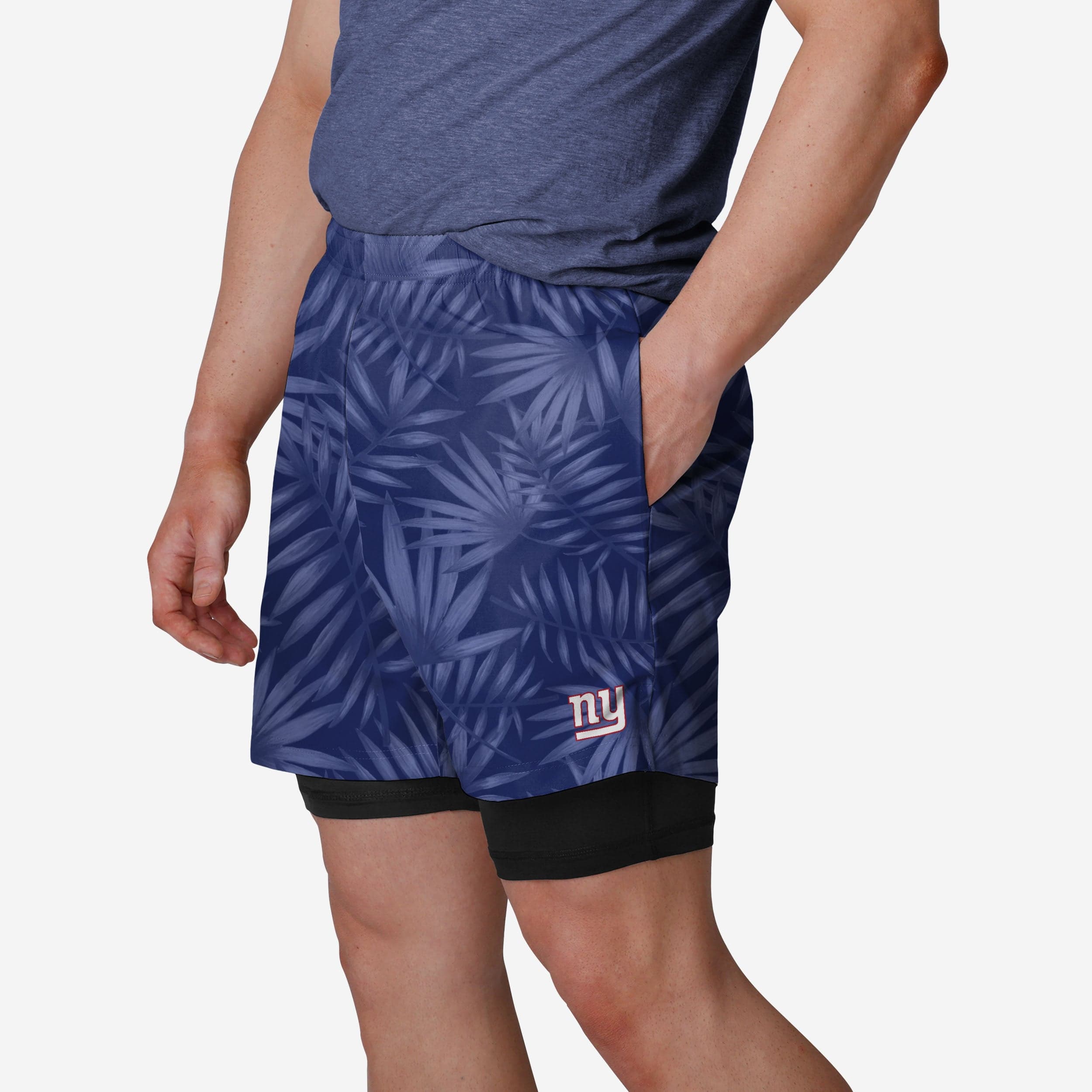 New York Giants Short doublé noir fleuri