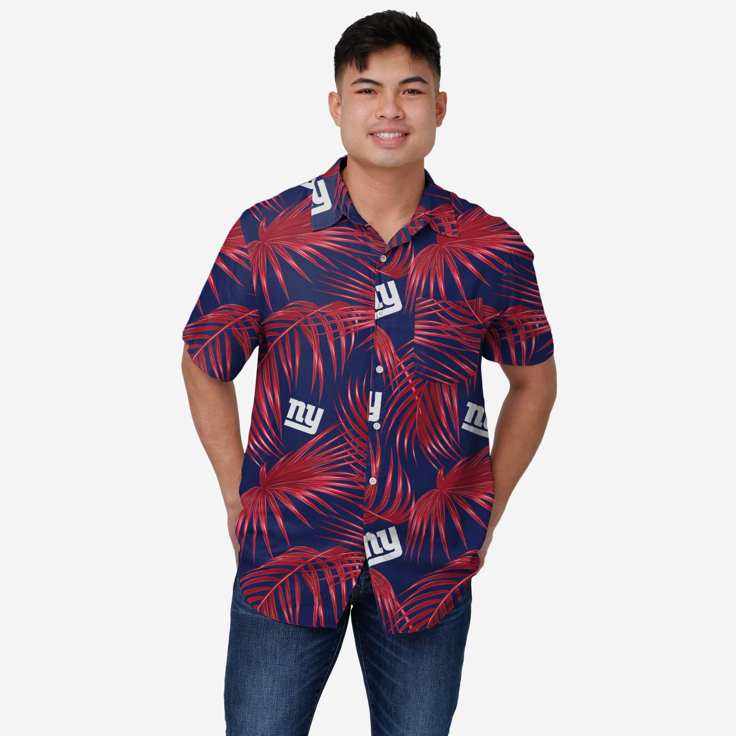 New York Giants Chemise boutonnée hawaïenne