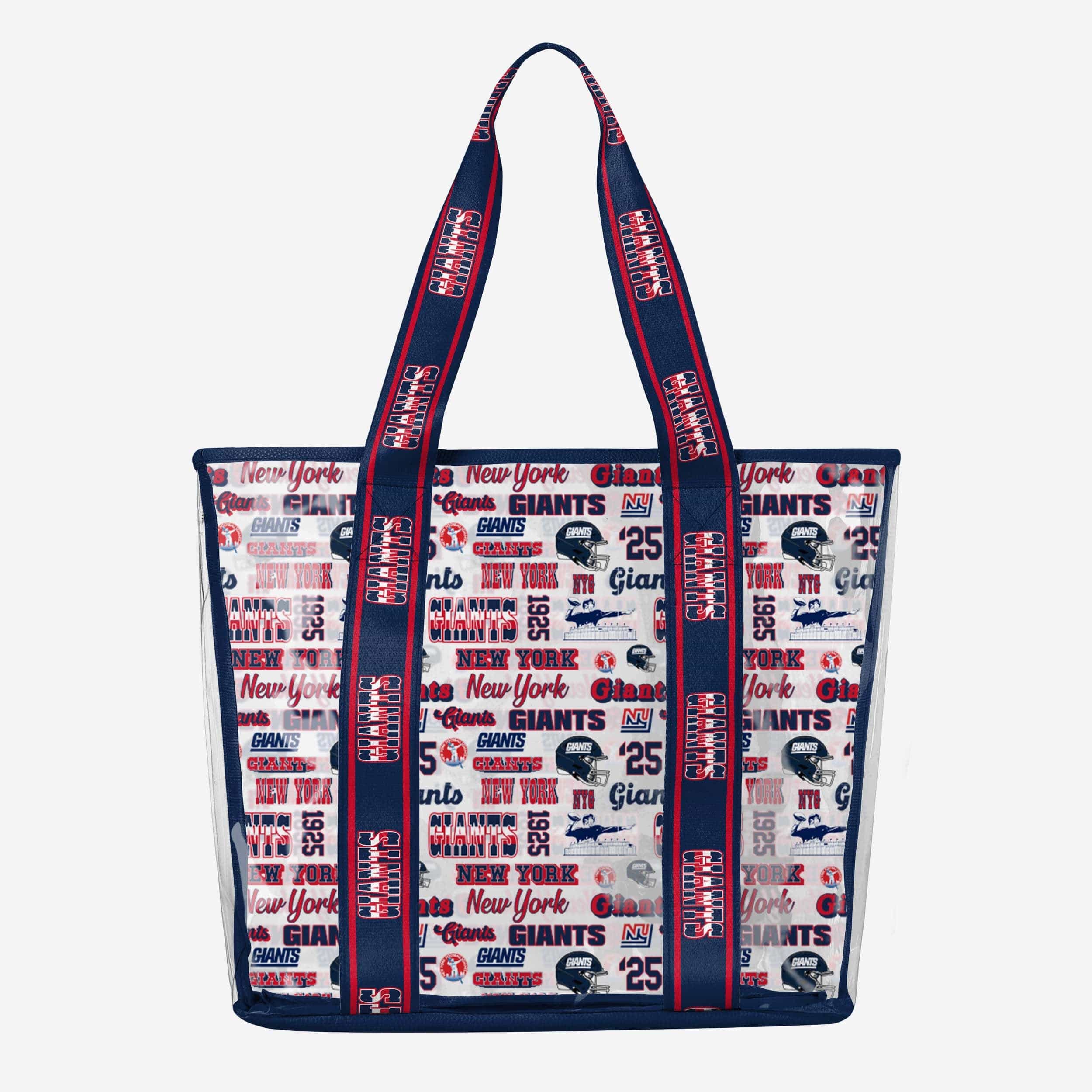 New York Giants Répétez l'impression rétro Sac fourre-tout transparent