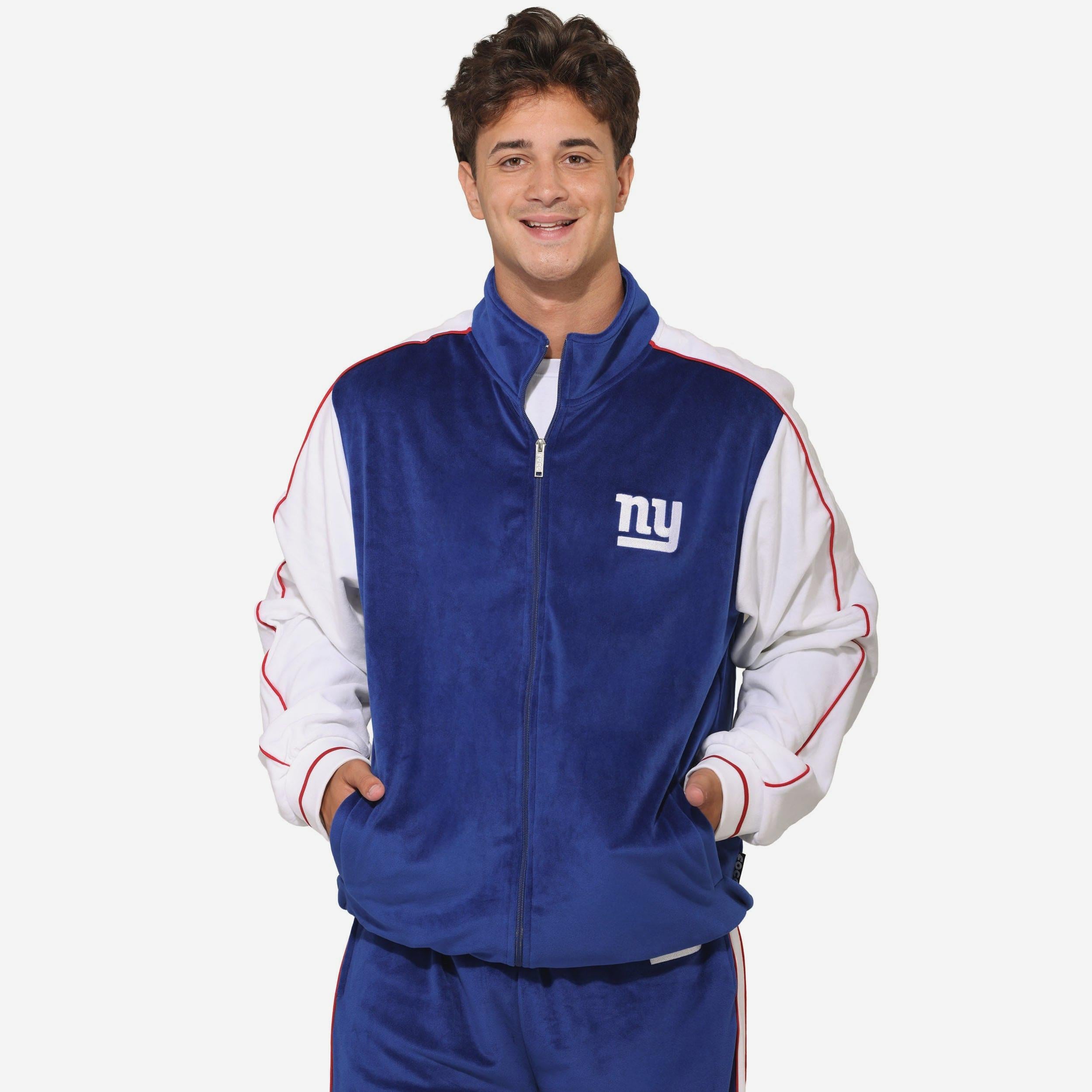 New York Giants Haut zippé en velours bicolore