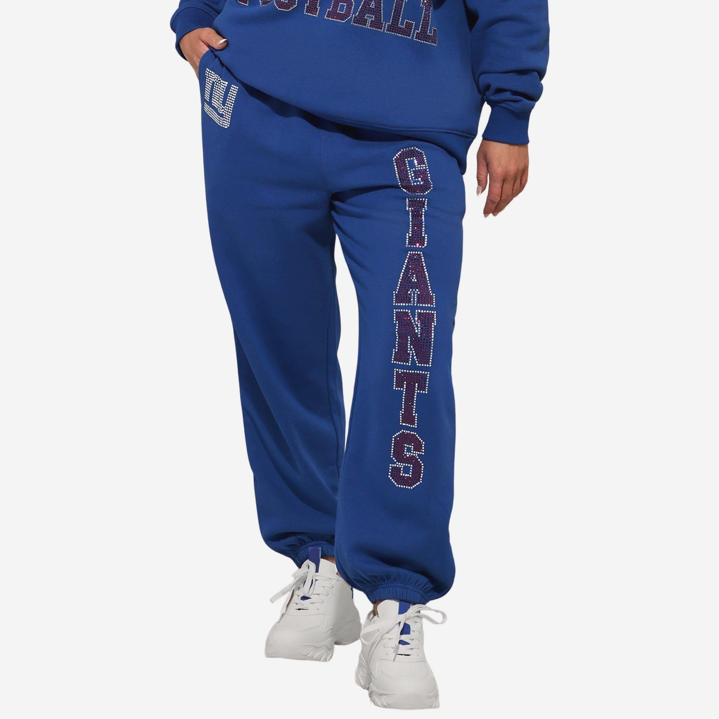 New York Giants Pantalon de survêtement avec gros mot en strass pour femme