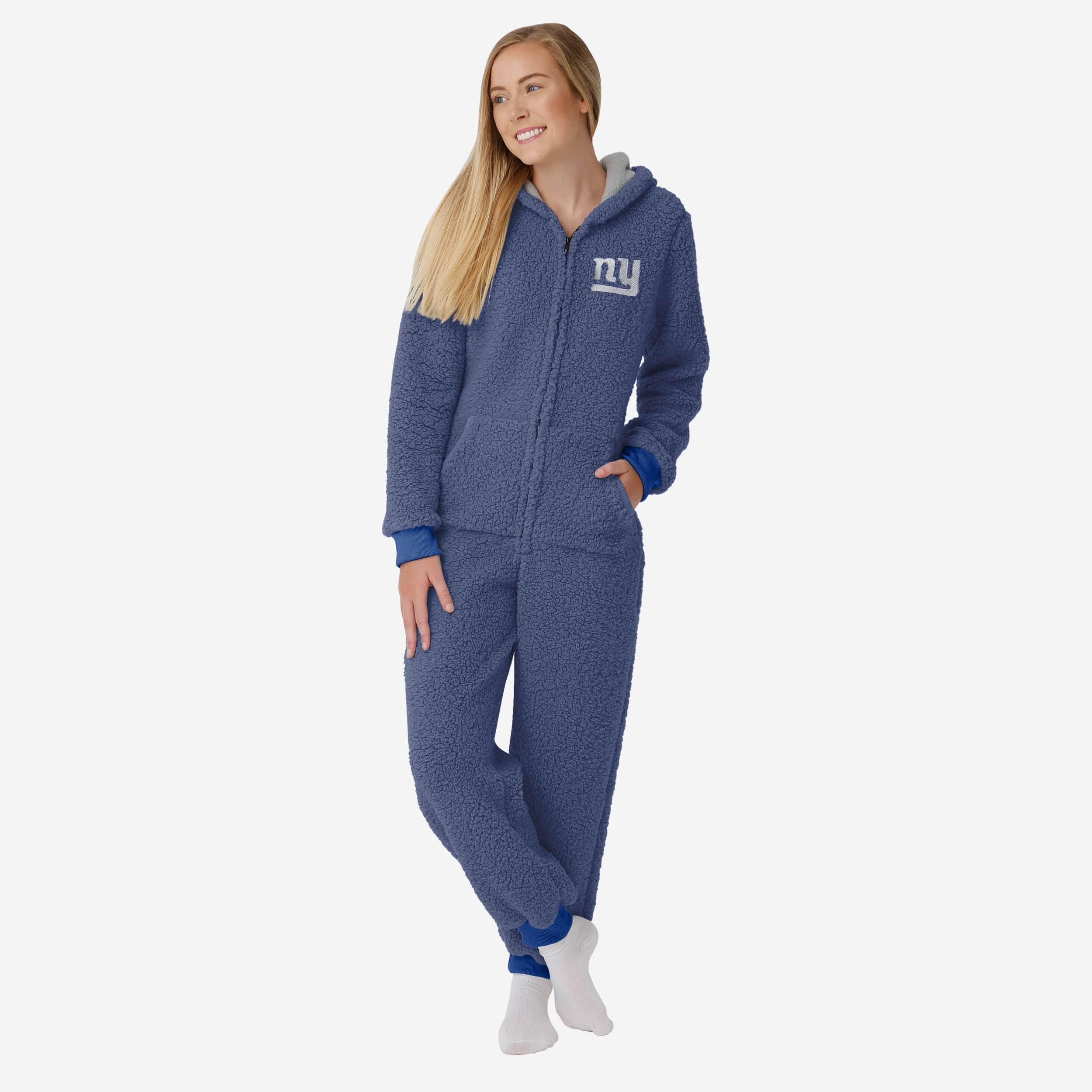 New York Giants Pyjama une pièce Sherpa pour femme