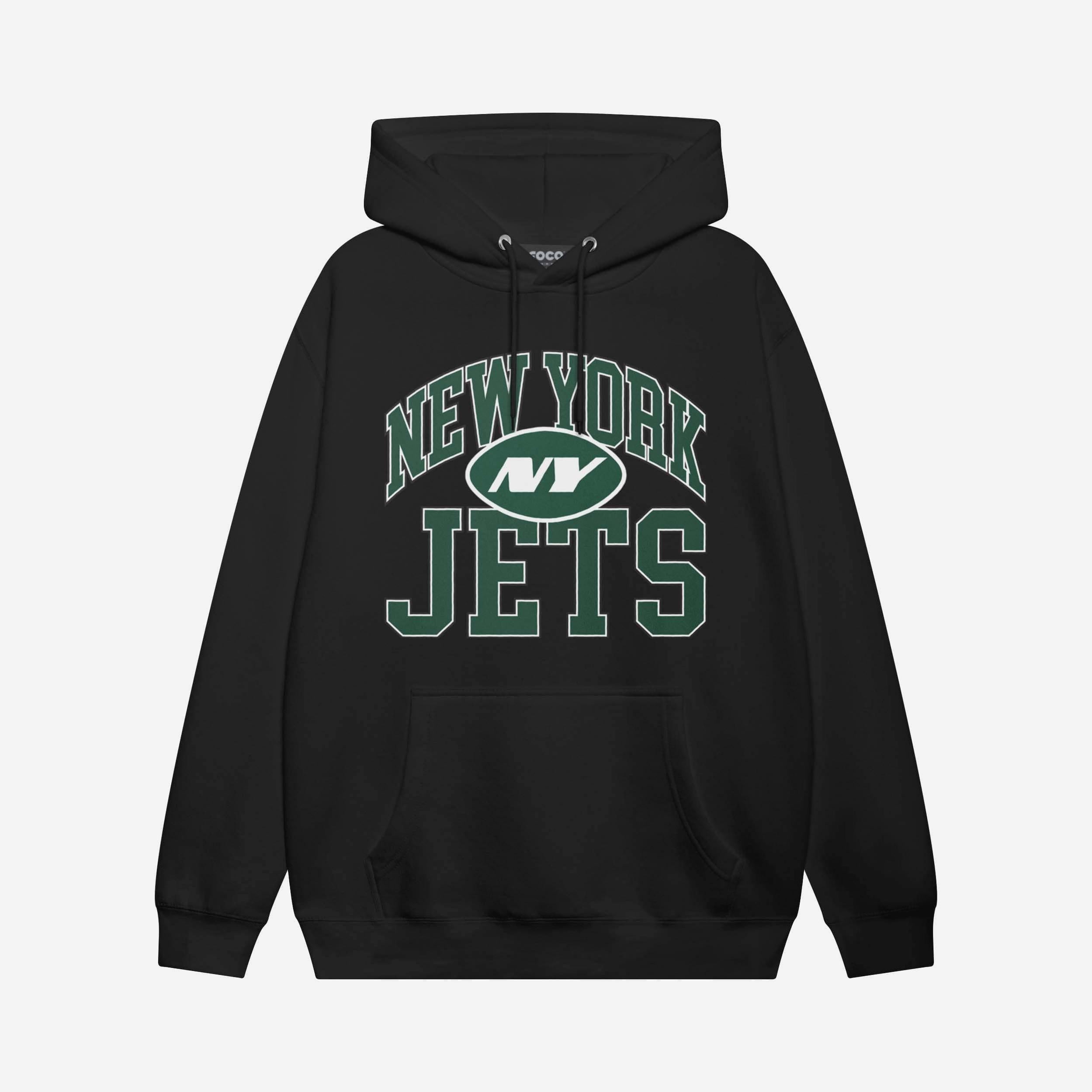 New York Jets Sweat à capuche avec mot-symbole arqué