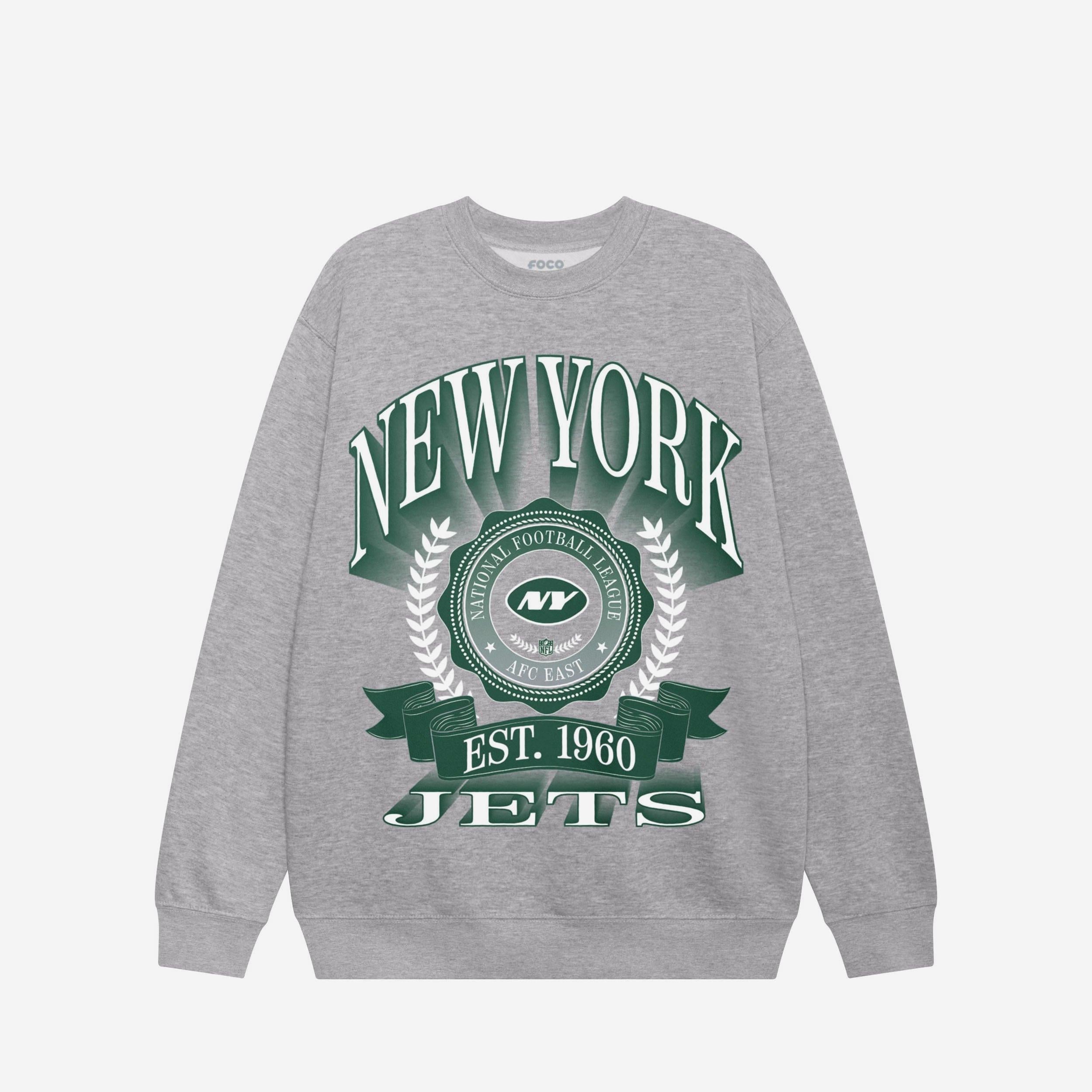 New York Jets Sweat-shirt à col rond avec écusson de bannière