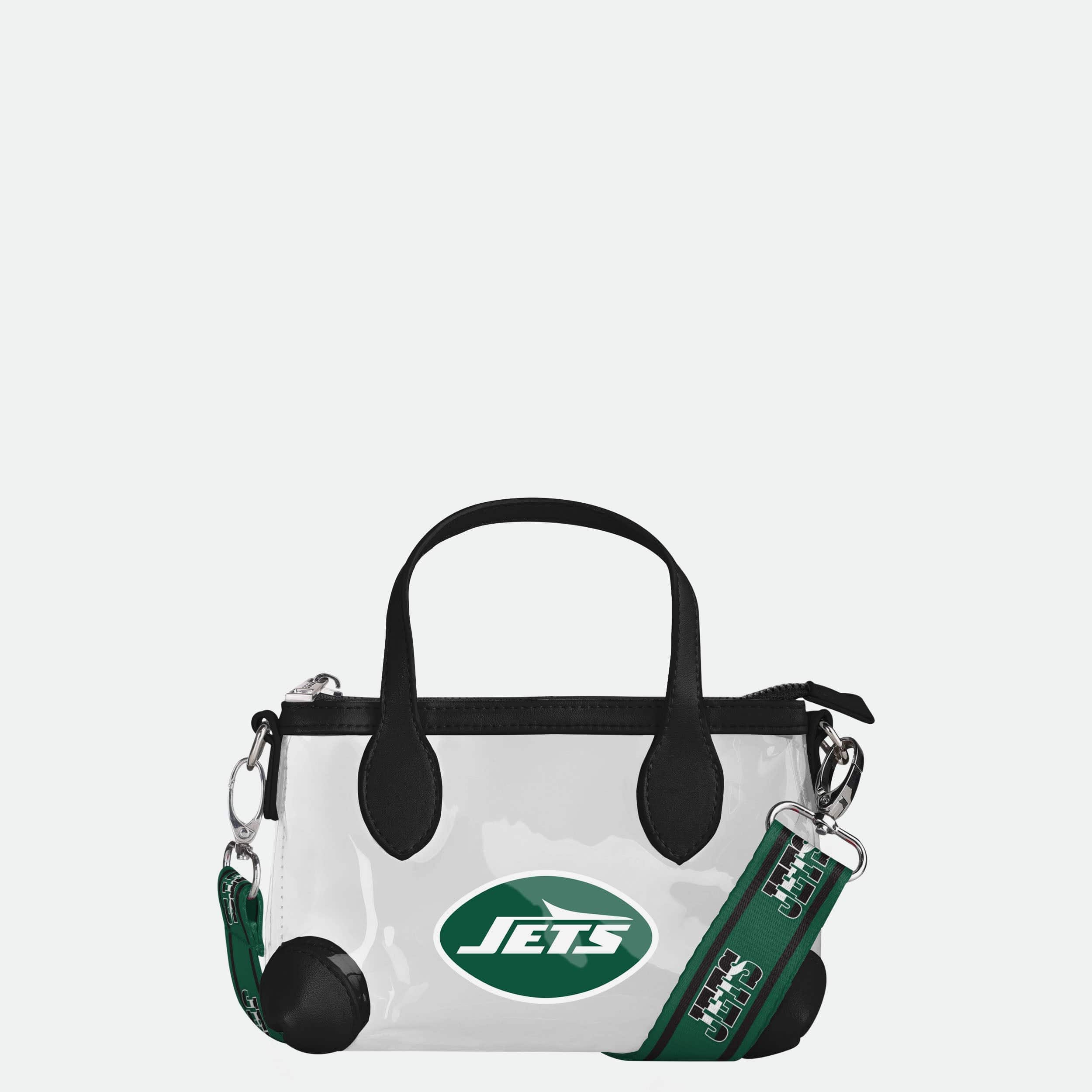 New York Jets Mini sac à main à bandoulière transparent avec grand logo