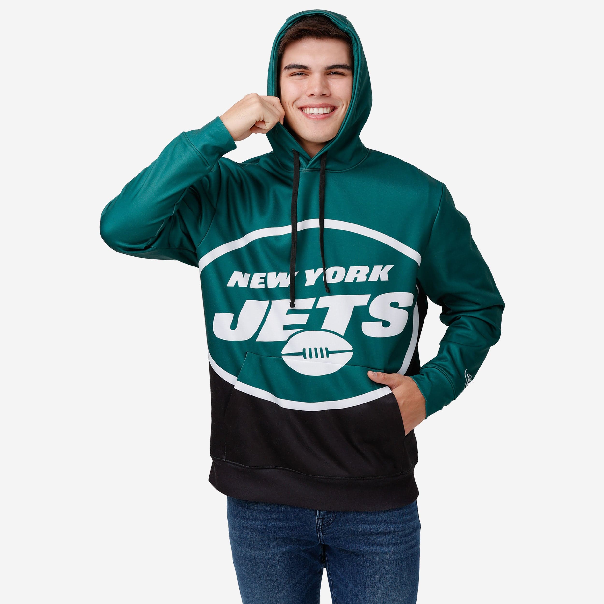 Sweat à capuche New York Jets avec logo en gras