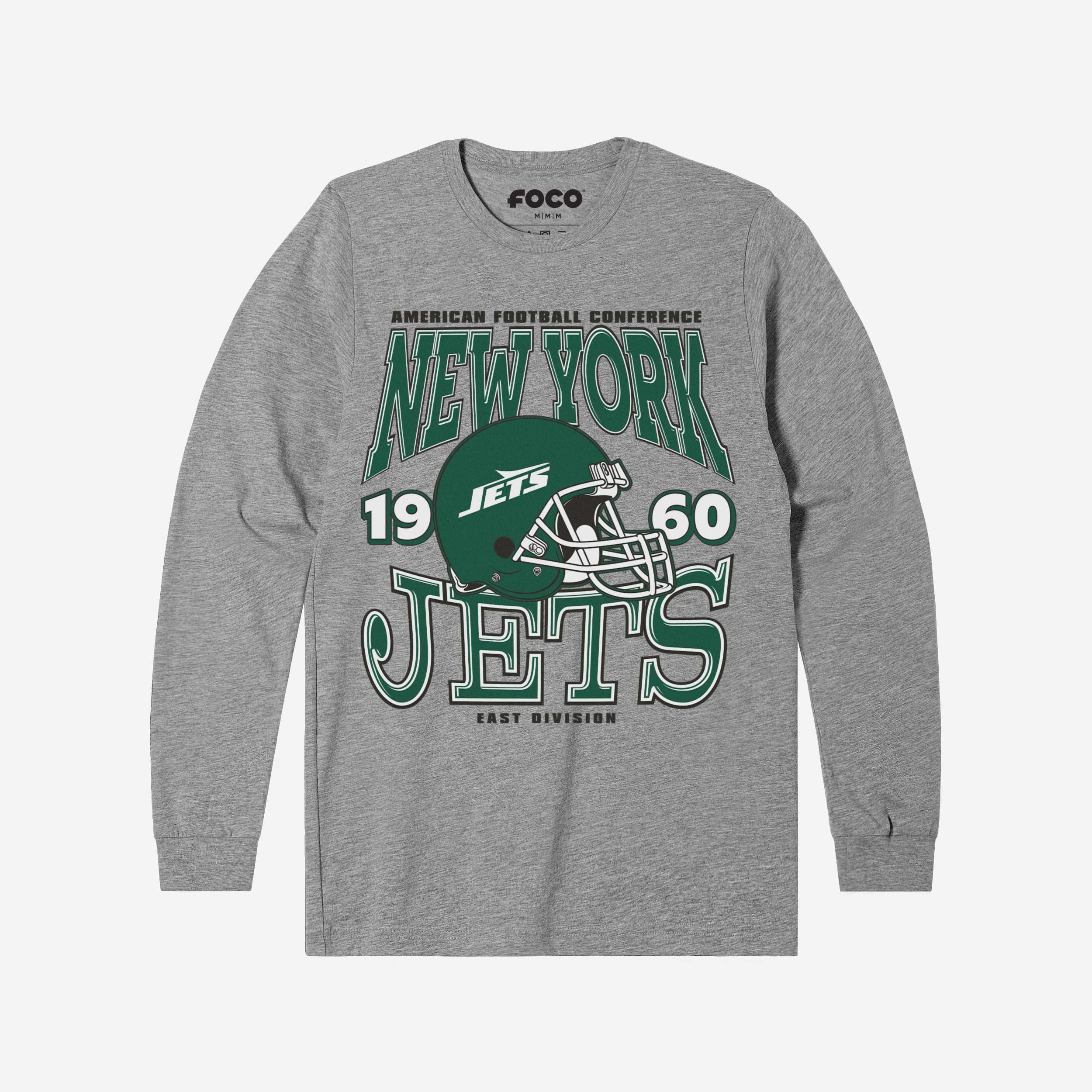 New York Jets T-shirt à manches longues avec casque d'équipe classique