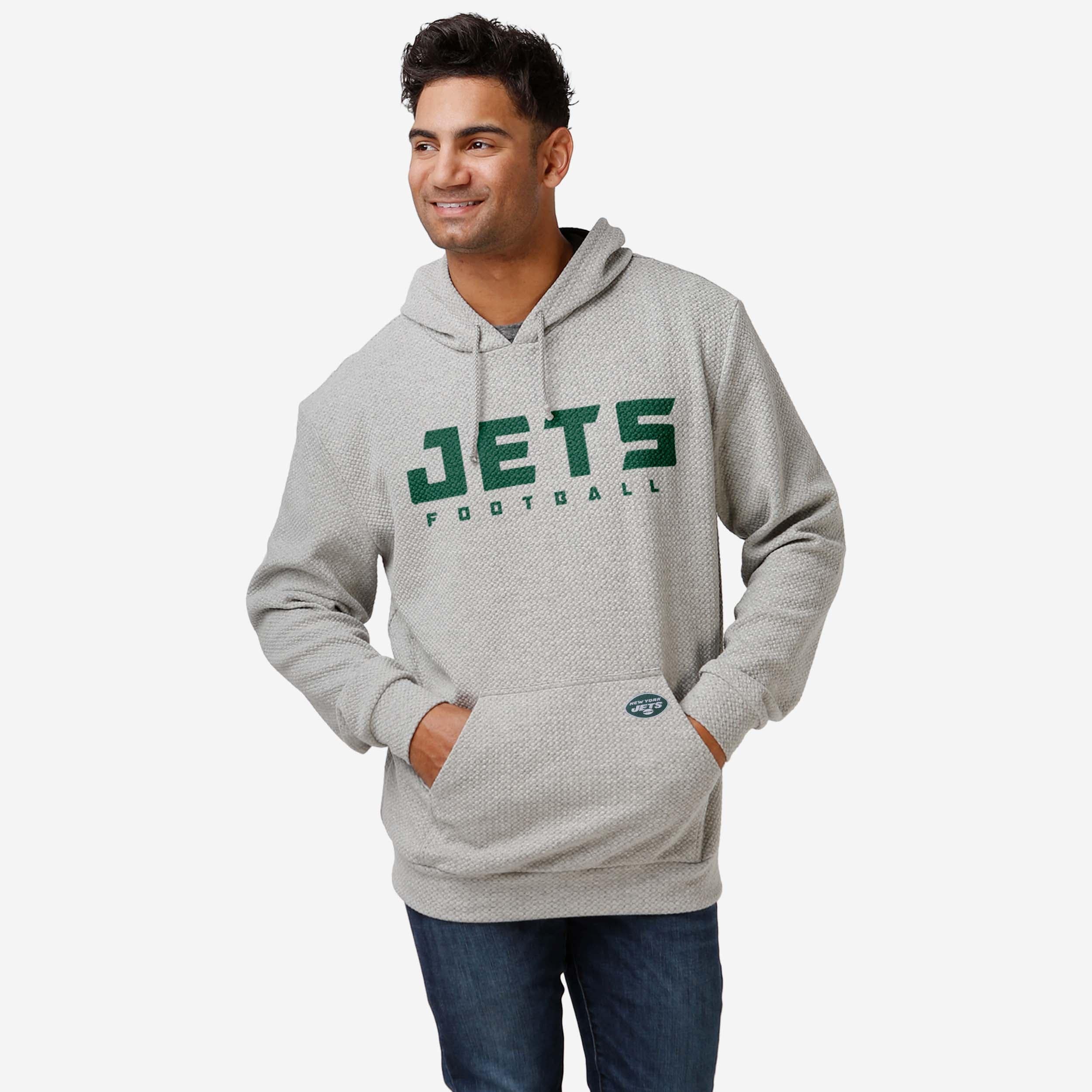 New York Jets Sweat à capuche tissé gris