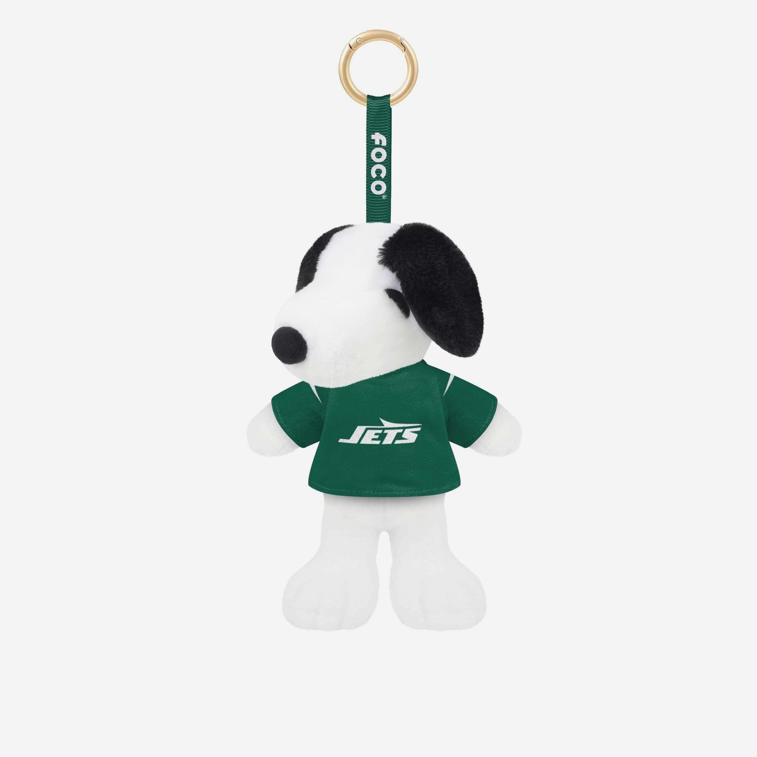 New York Jets Porte-clés en peluche Snoopy Peanuts avec breloque pour sac