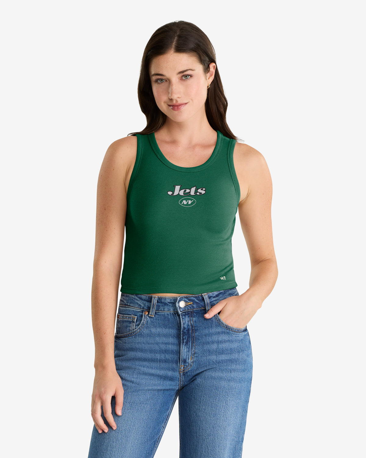 New York Jets Débardeur côtelé coupe droite '47 Baby pour femme