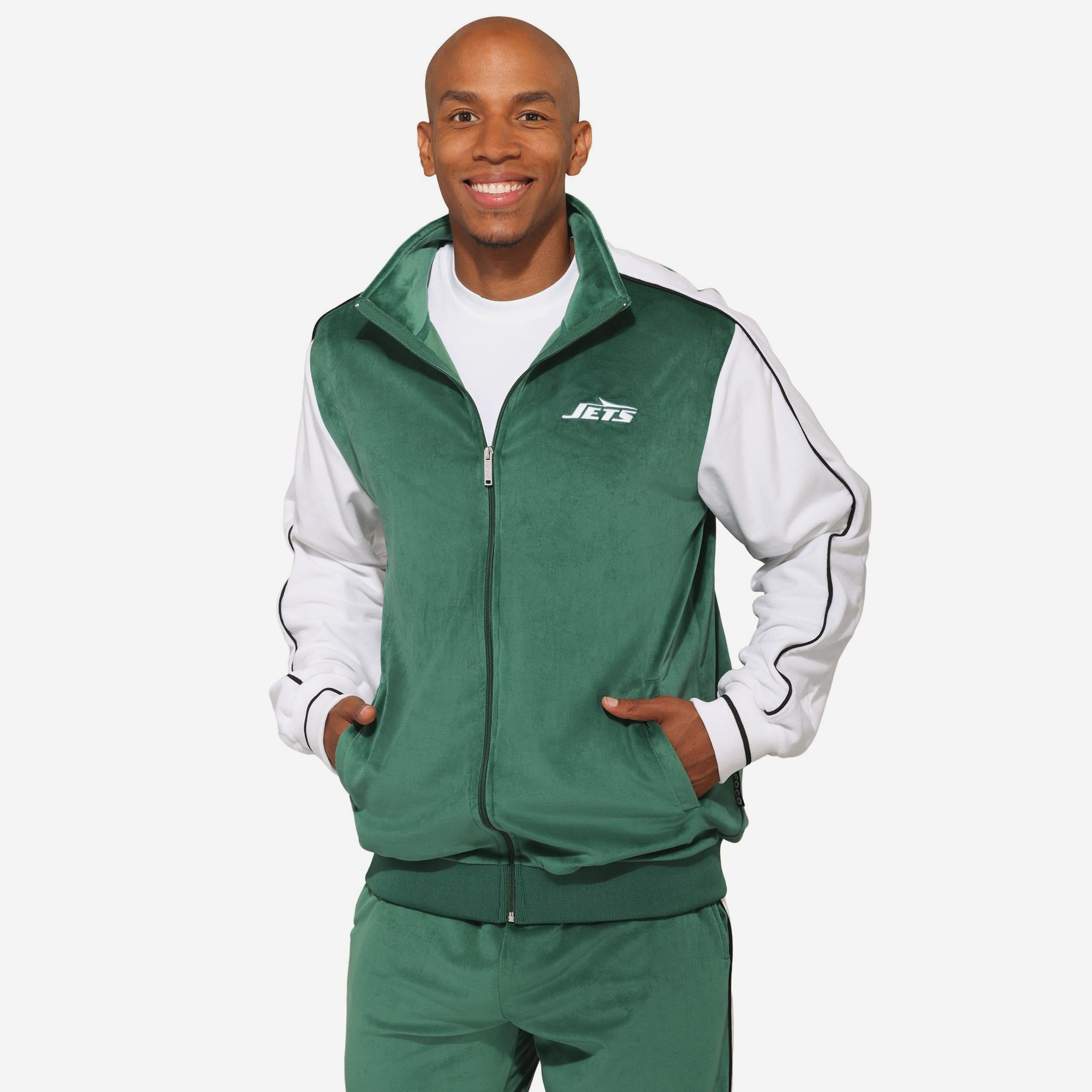 New York Jets Haut zippé en velours bicolore