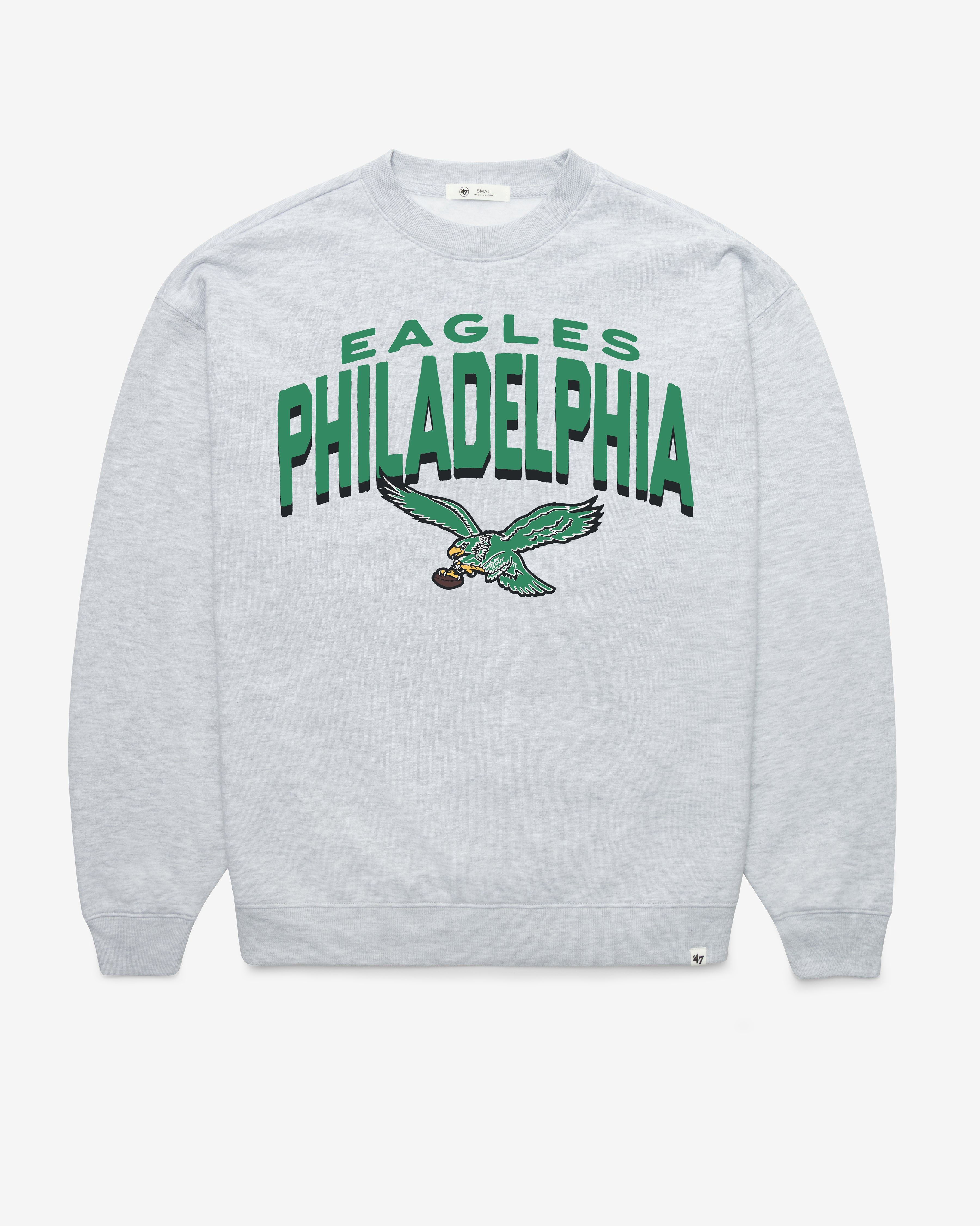 Philadelphia Eagles HISTORIQUE CAMPUS ARCH CLOUD '47 OVERSIZED CREW FEMME
