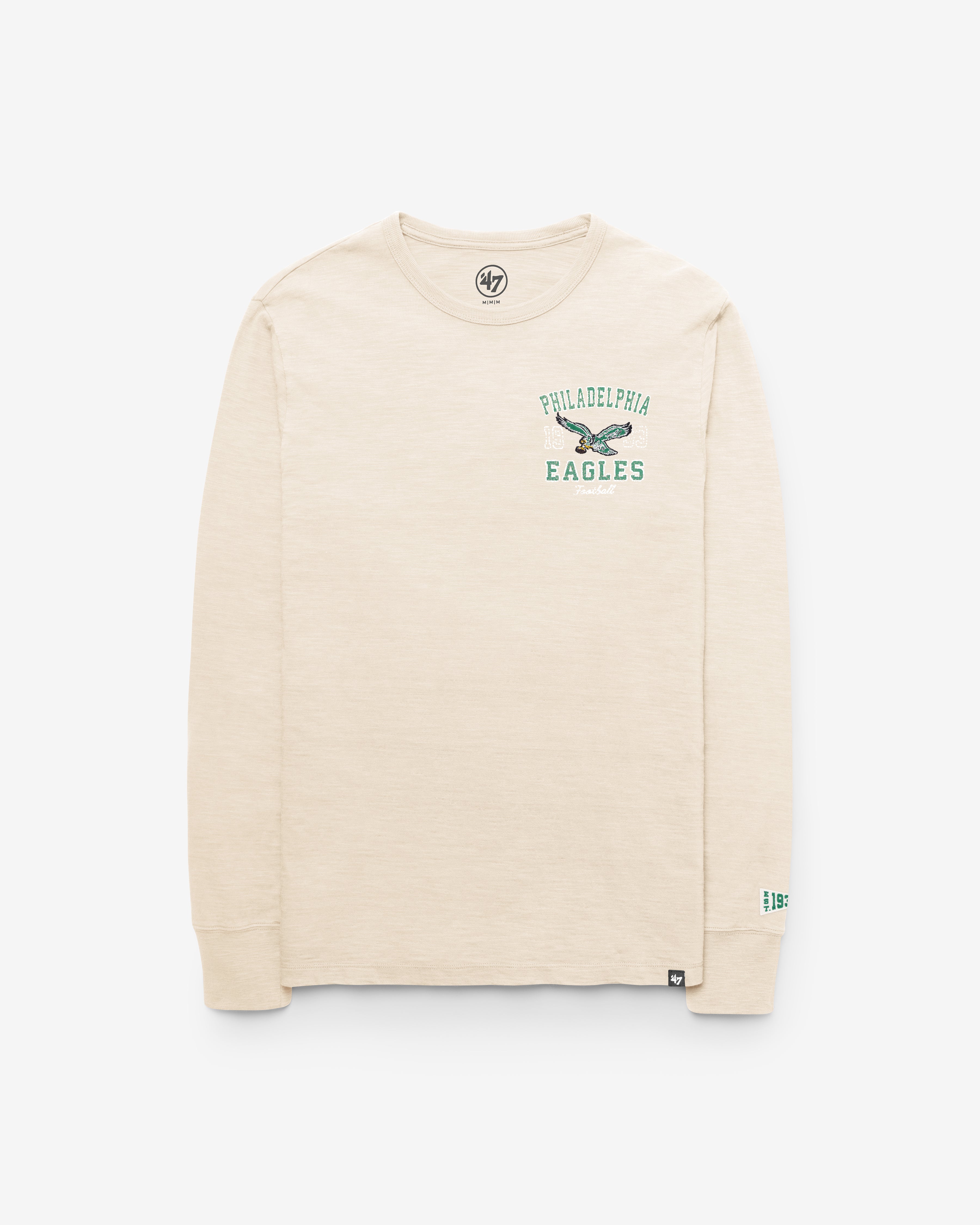 Philadelphia Eagles EGREMONT HISTORIQUE BIEN USÉ '47 HEAVY SLUB T-SHIRT À MANCHES LONGUES