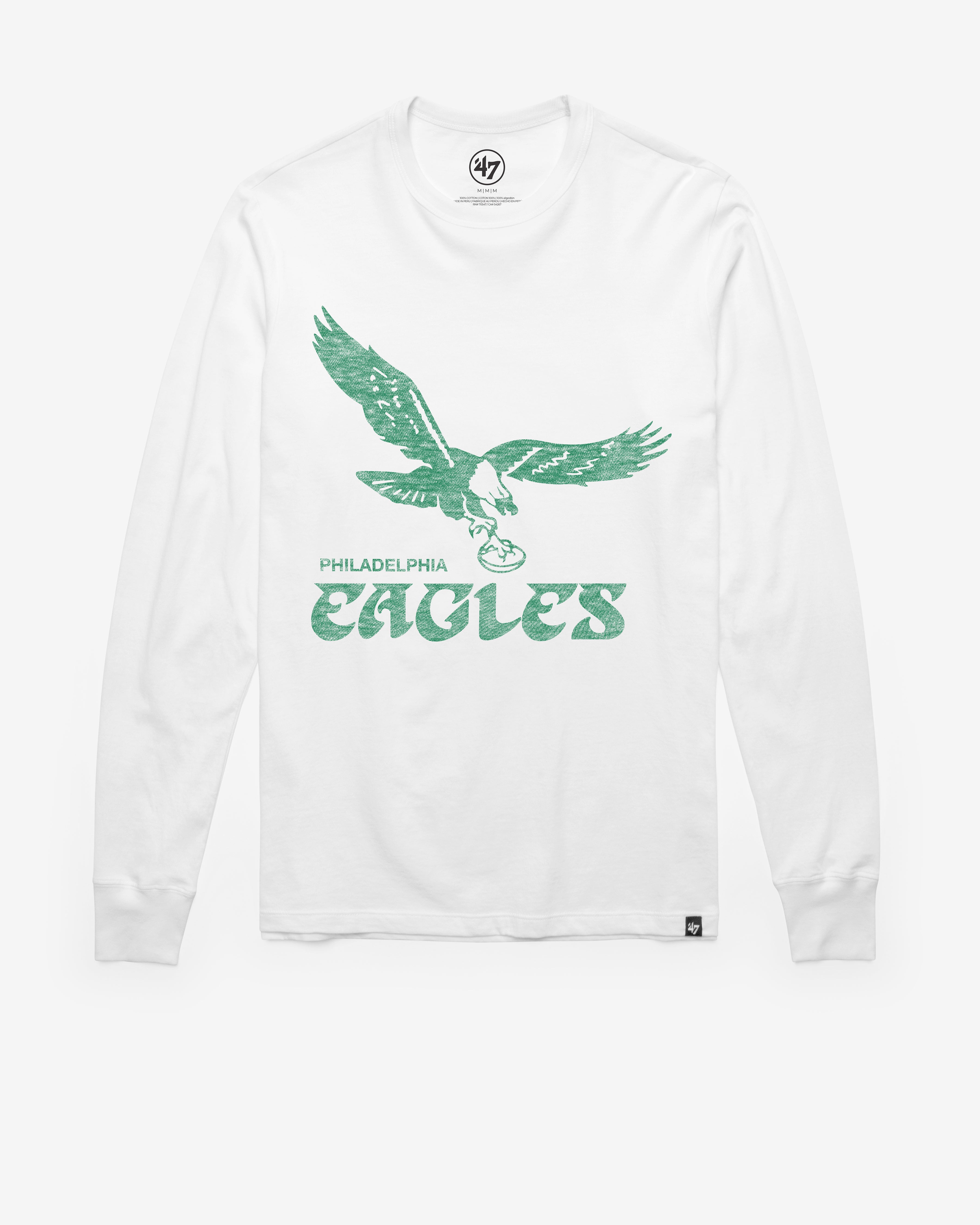 Philadelphia Eagles HISTORIQUE PREMIER '47 FRANKLIN T-SHIRT À MANCHES LONGUES