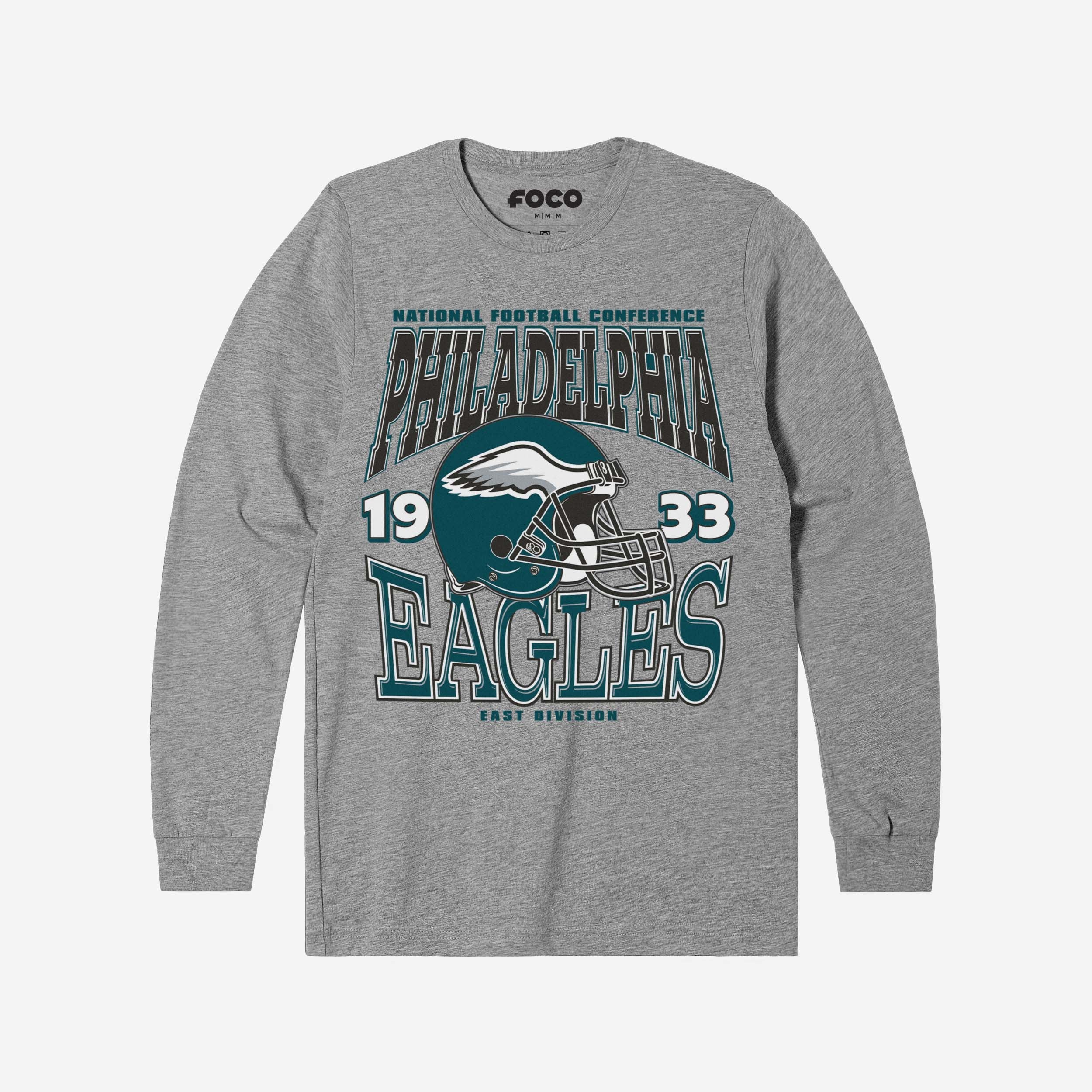 Philadelphia Eagles T-shirt à manches longues avec casque d'équipe classique