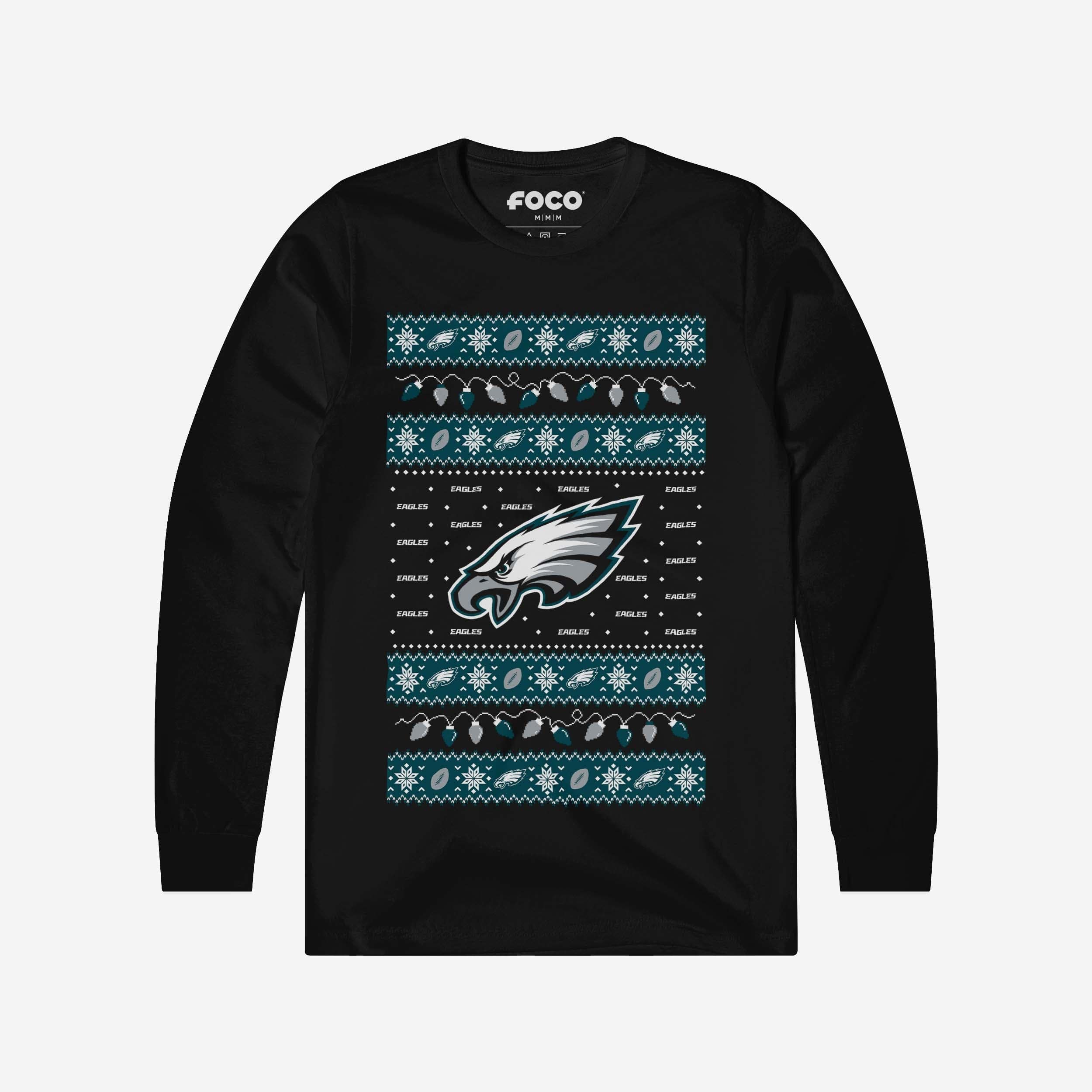 Philadelphia Eagles Pull à manches longues Holiday Lights