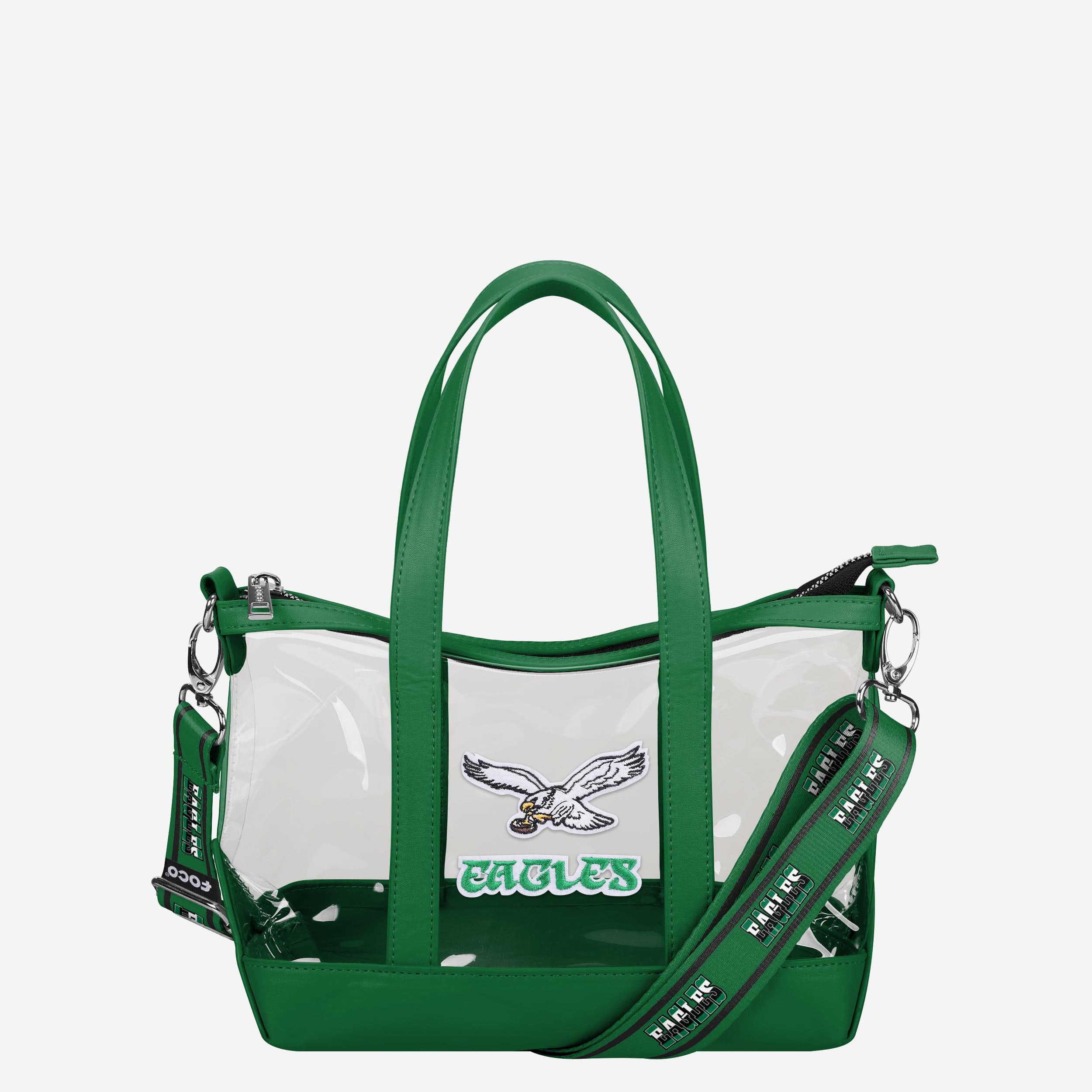Philadelphia Eagles Mini sac fourre-tout à bandoulière transparent vert Kelly