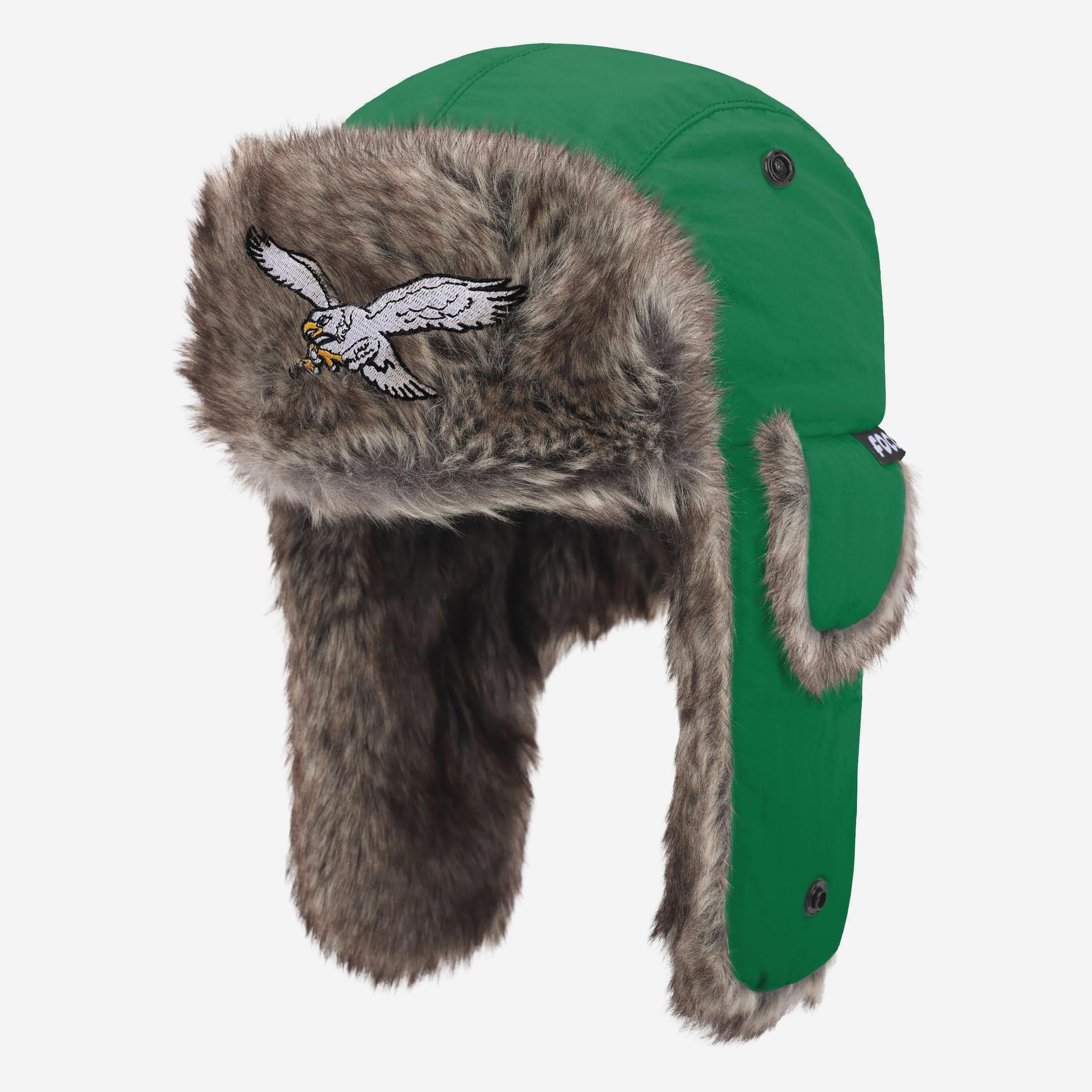 Philadelphia Eagles Chapeau de trappeur en fausse fourrure vert Kelly