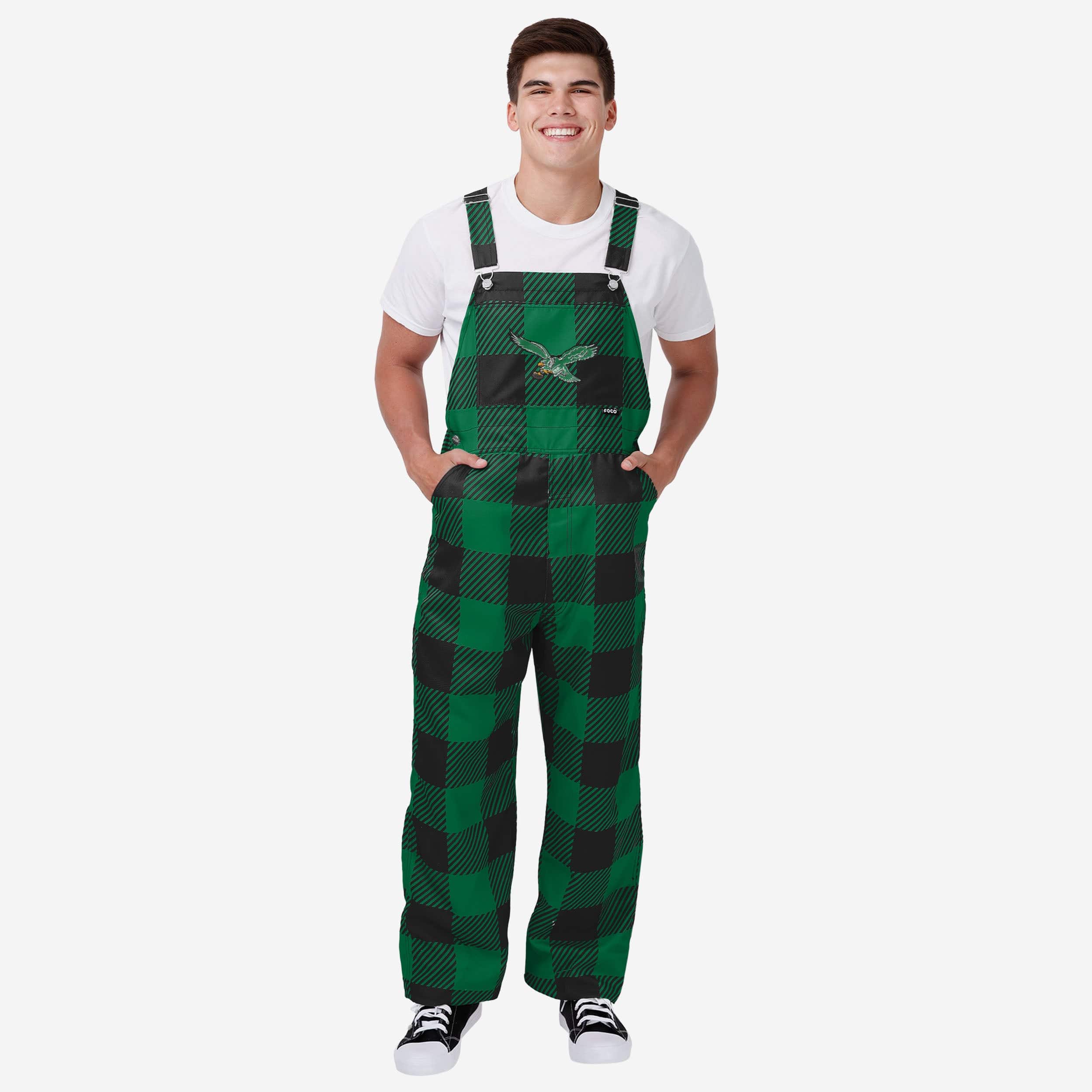 Philadelphia Eagles Kelly Green Salopette à carreaux pour hommes
