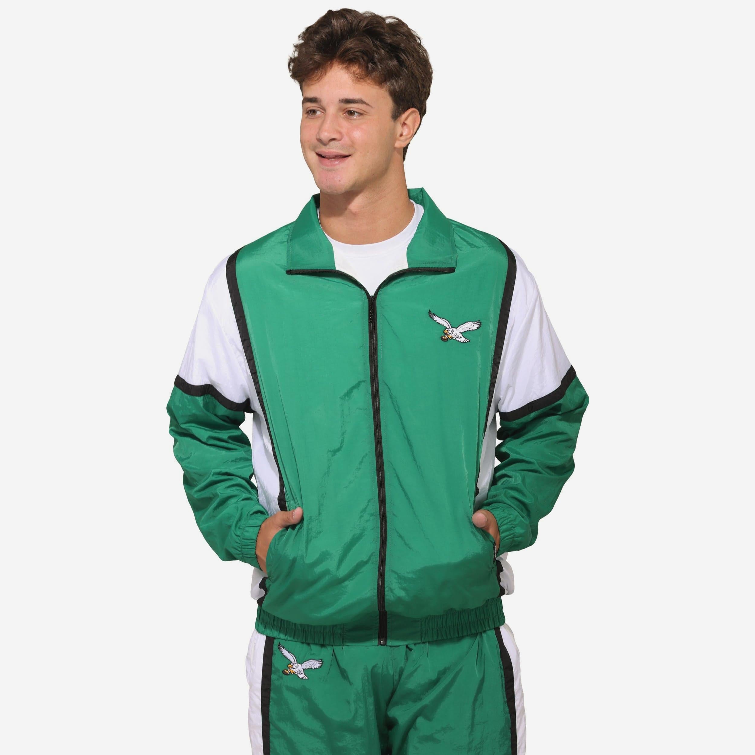Philadelphia Eagles Veste Gameday en nylon froissé vert Kelly