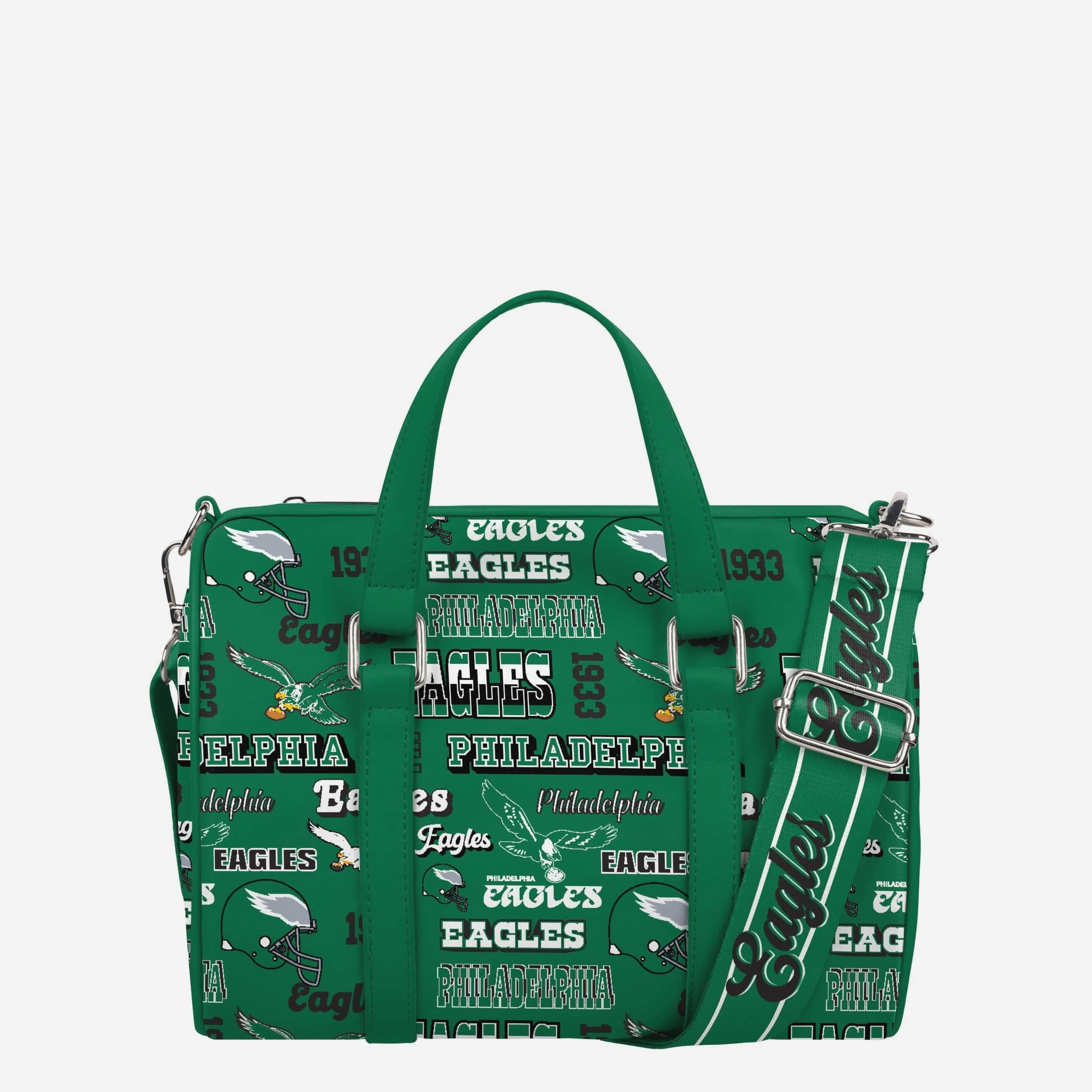 Philadelphia Eagles Sac tonneau moyen en nylon à imprimé rétro Kelly Green Repeat