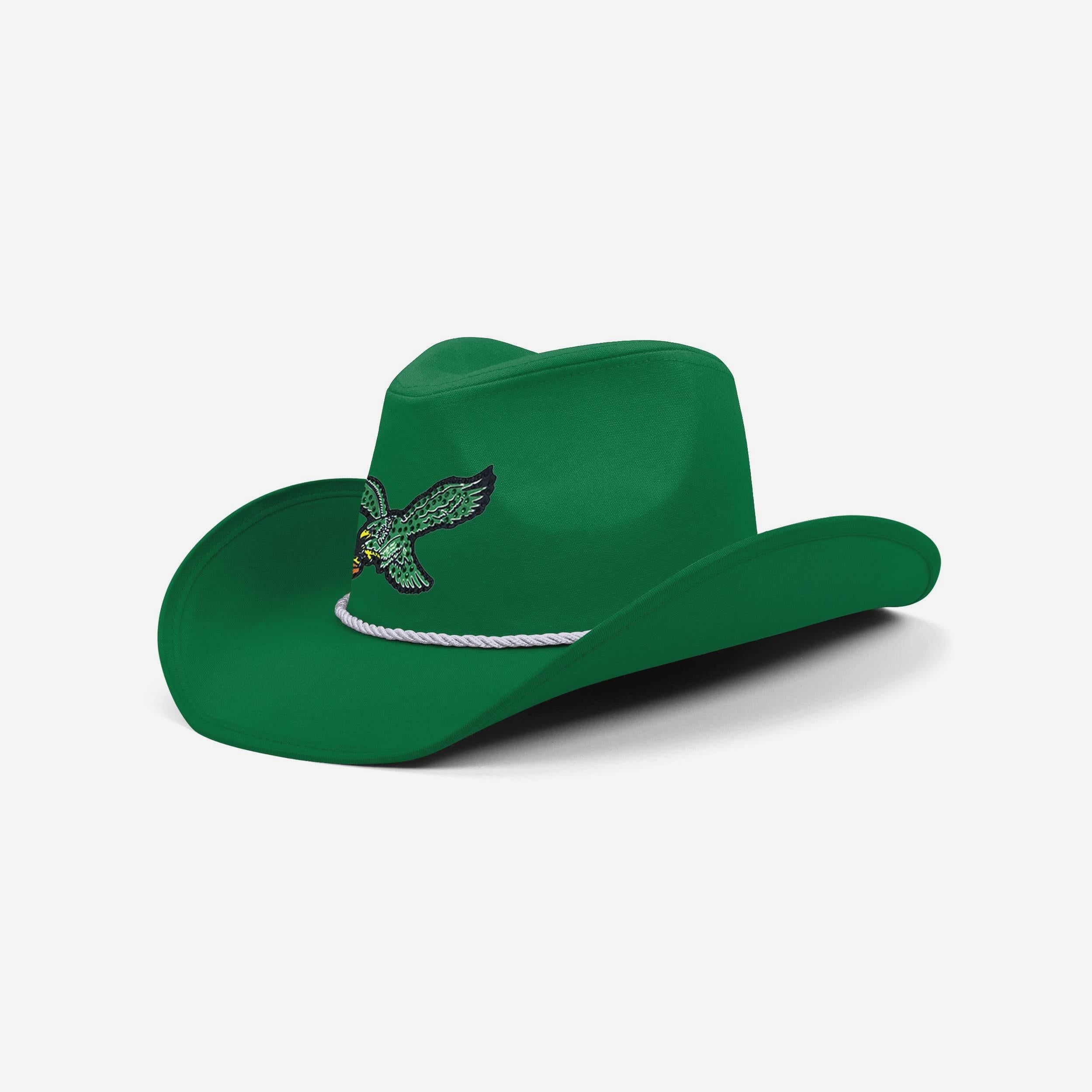 Philadelphia Eagles Chapeau de cowboy avec logo en strass de couleur Kelly Green Team