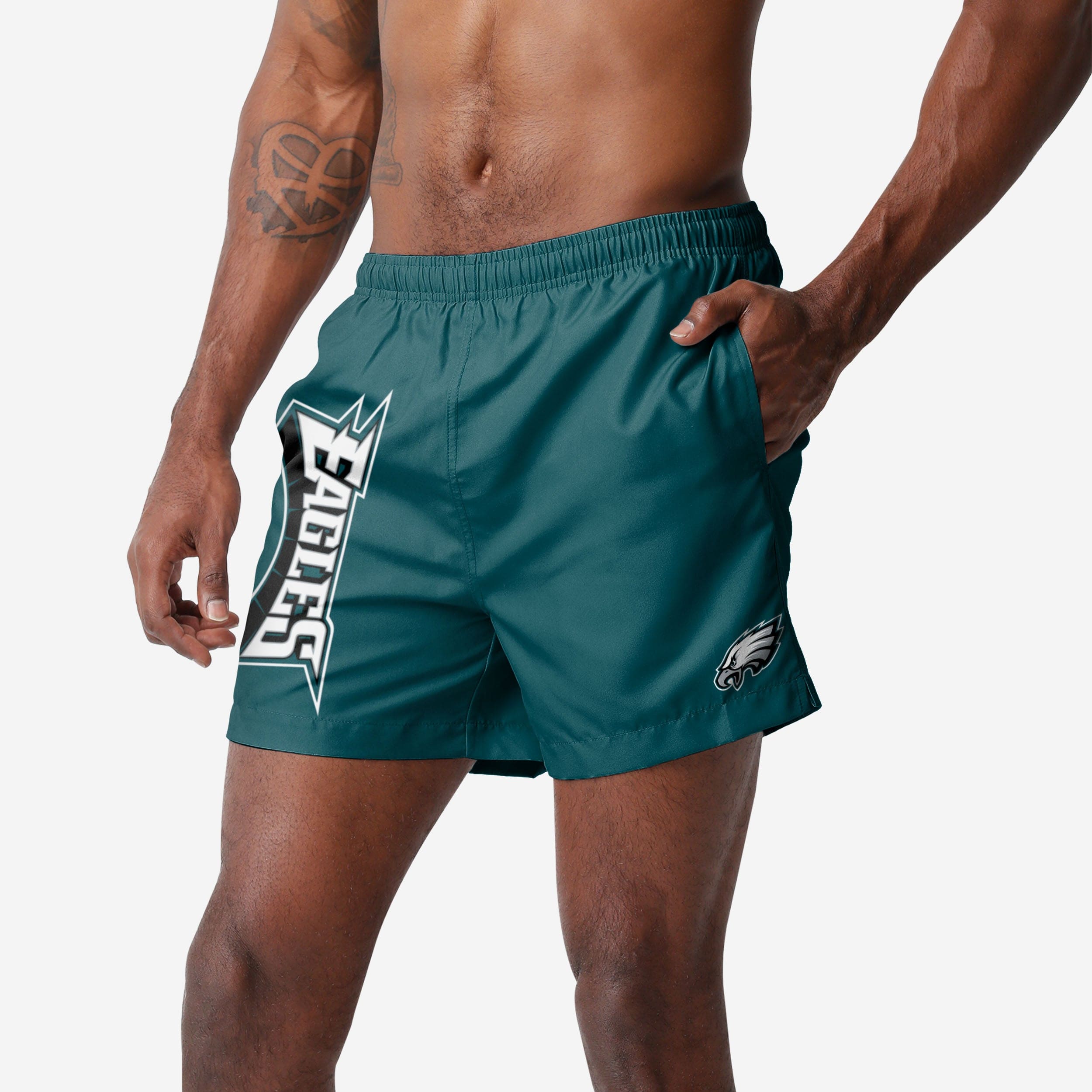 Philadelphia Eagles Maillot de bain uni Wordmark 5,5"