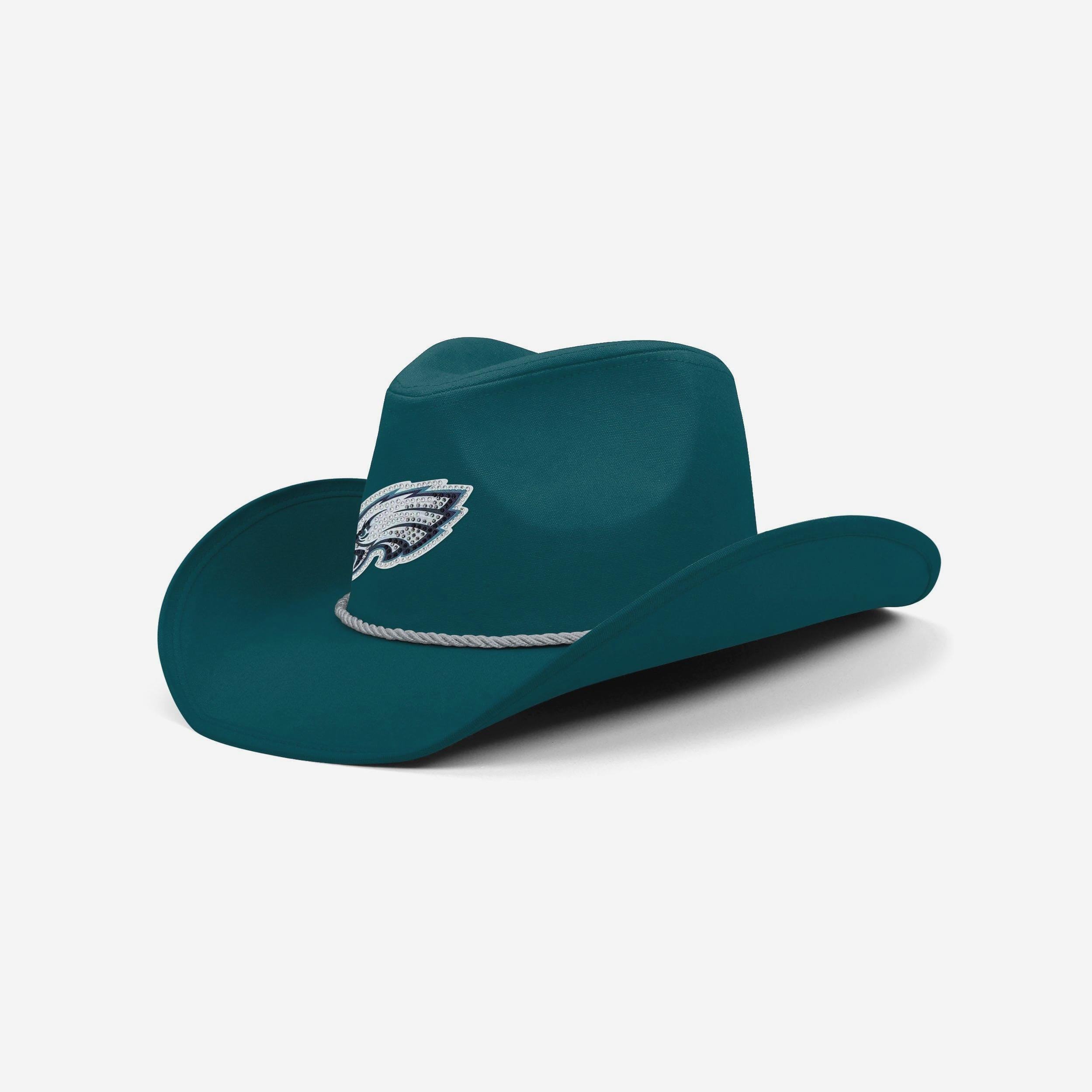 Chapeau de cowboy avec logo strass couleur équipe Philadelphia Eagles