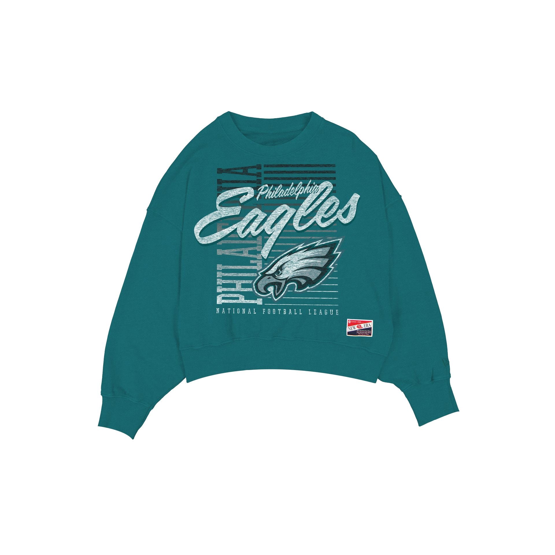 Philadelphia Eagles Throwback Col rond délavé pour femme