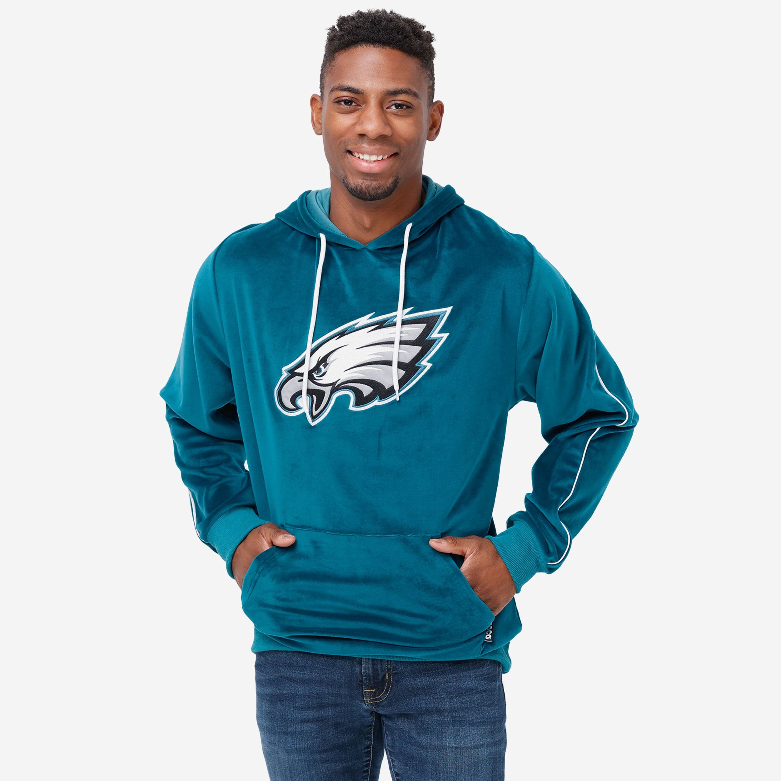 Sweat à capuche en velours Philadelphia Eagles
