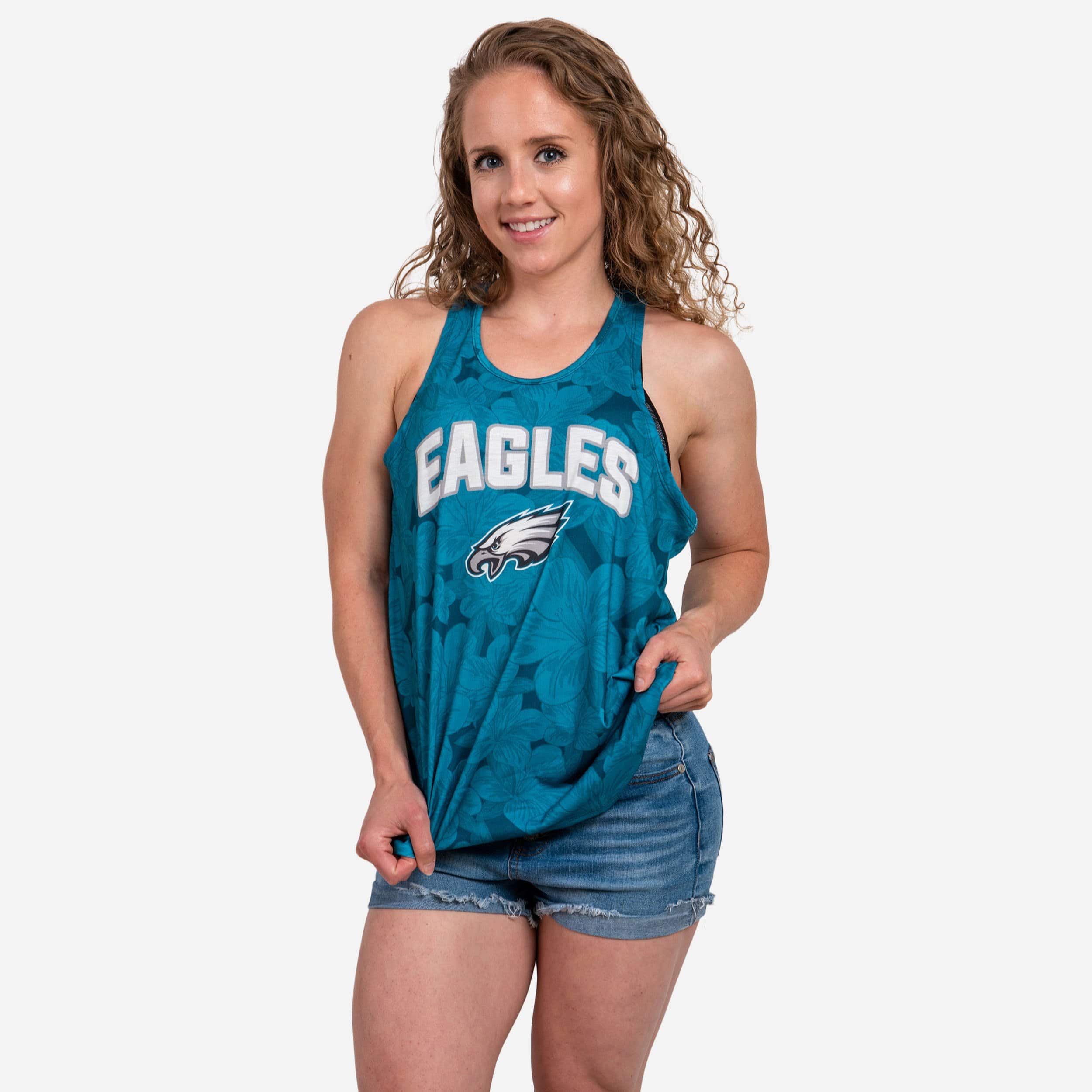 Philadelphia Eagles Haut sans manches à dos torsadé Hibiscus pour femme