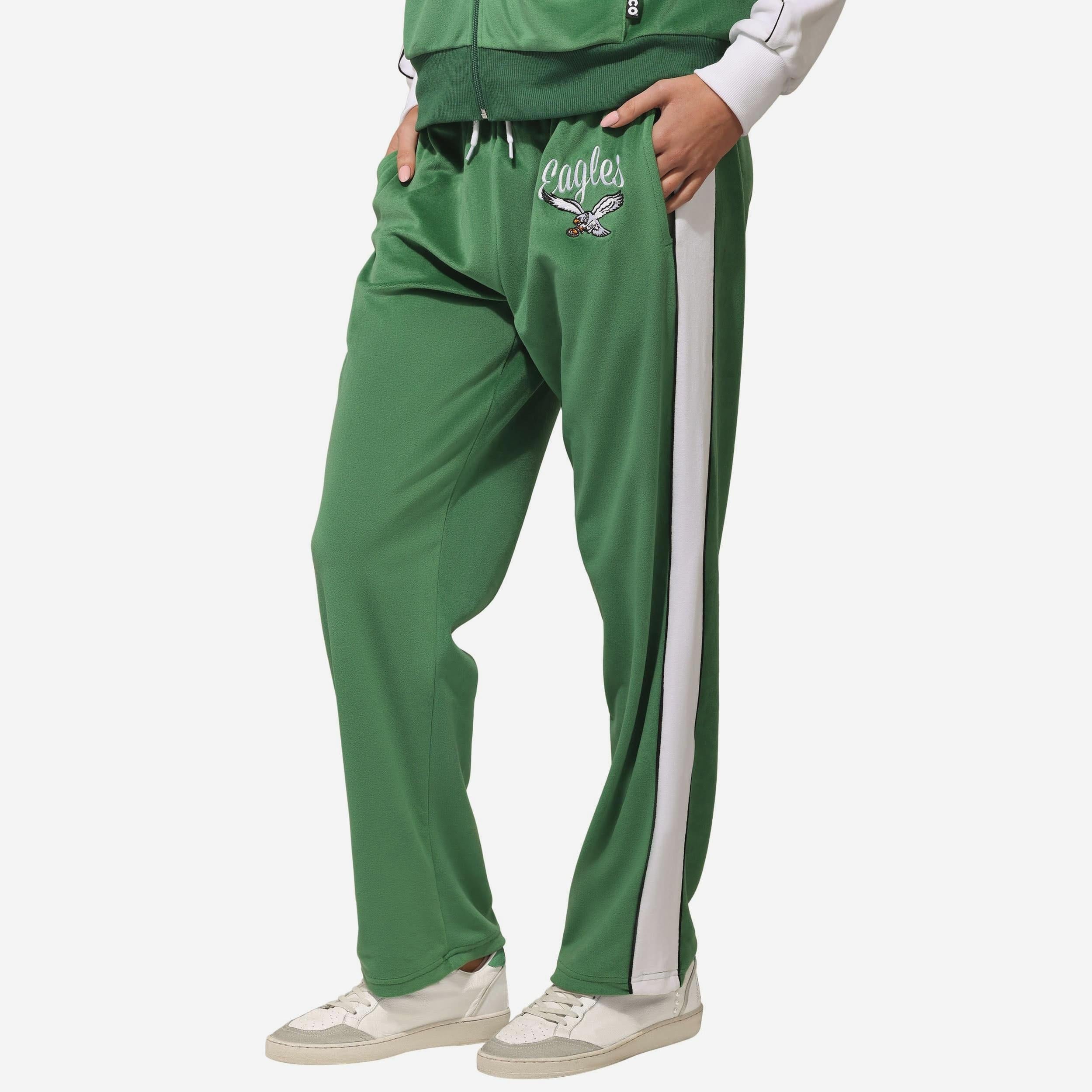Philadelphia Eagles Pantalon en velours bicolore vert Kelly pour femme